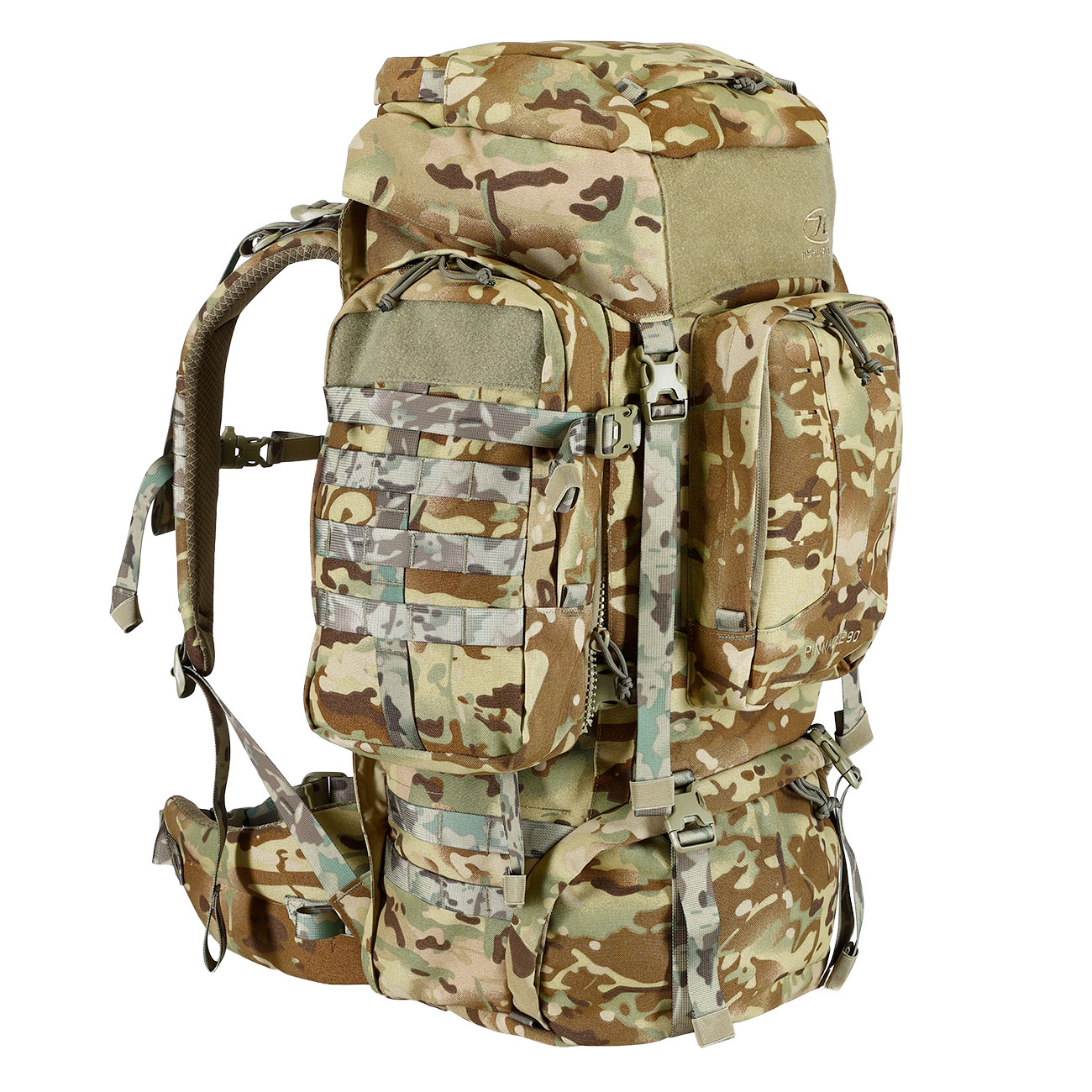 Highlander Rucksack Pinnacle 90 Liter Molle mit abnehmbaren Seitentaschen HMTC
