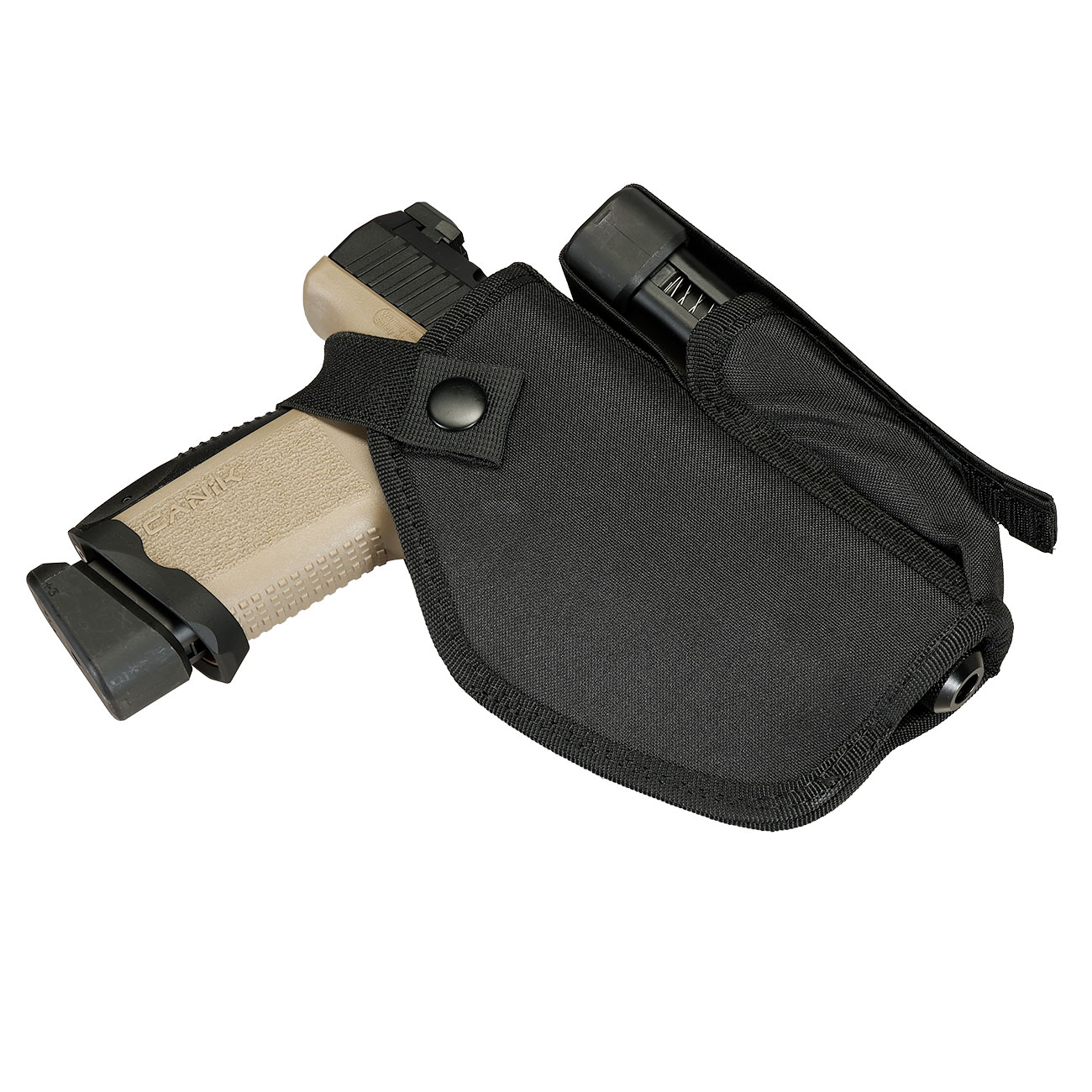 Romantac Universal Nylon G�rtelholster f. Pistolen mit Magazinfach schwarz Bild 9