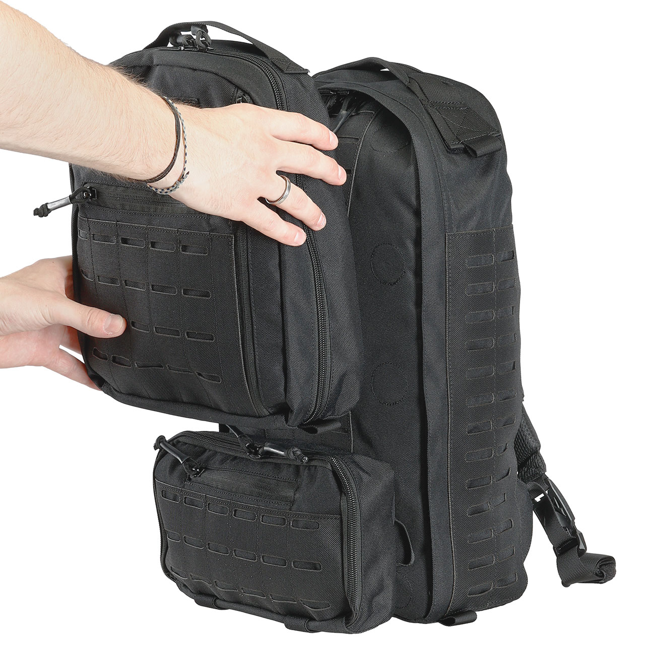 Defcon 5 modularer Rucksack Patriot mit magnetischem Befestigungssystem hydrokompatibel 23 Liter schwarz Bild 2