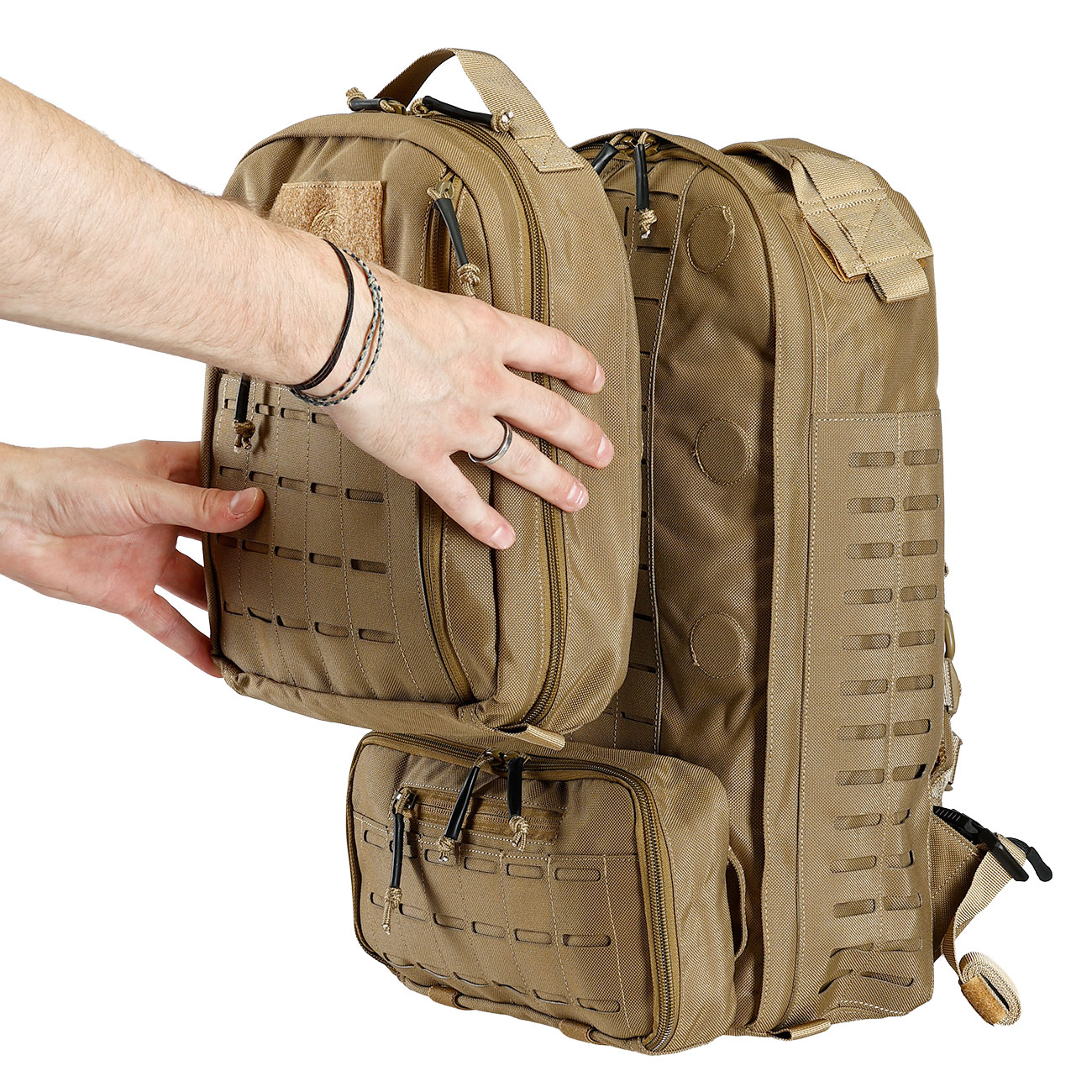 Defcon 5 modularer Rucksack Patriot mit magnetischem Befestigungssystem hydrokompatibel 23 Liter coyote tan Bild 2