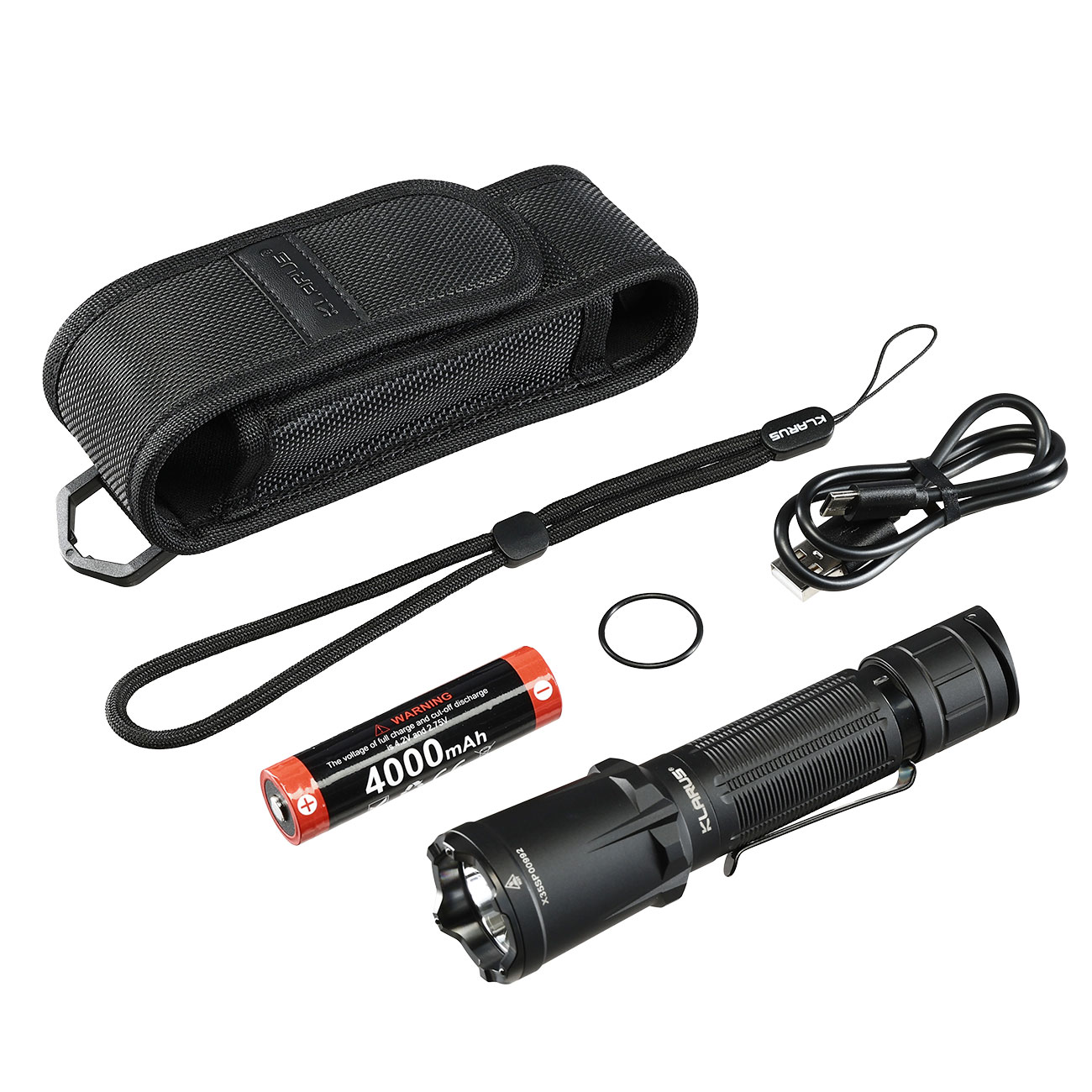 Klarus taktische LED-Taschenlampe XT11GT Pro wasserdicht inkl. Holster, Umh�ngeband und Ladekabel 3300 Lumen schwarz Bild 5
