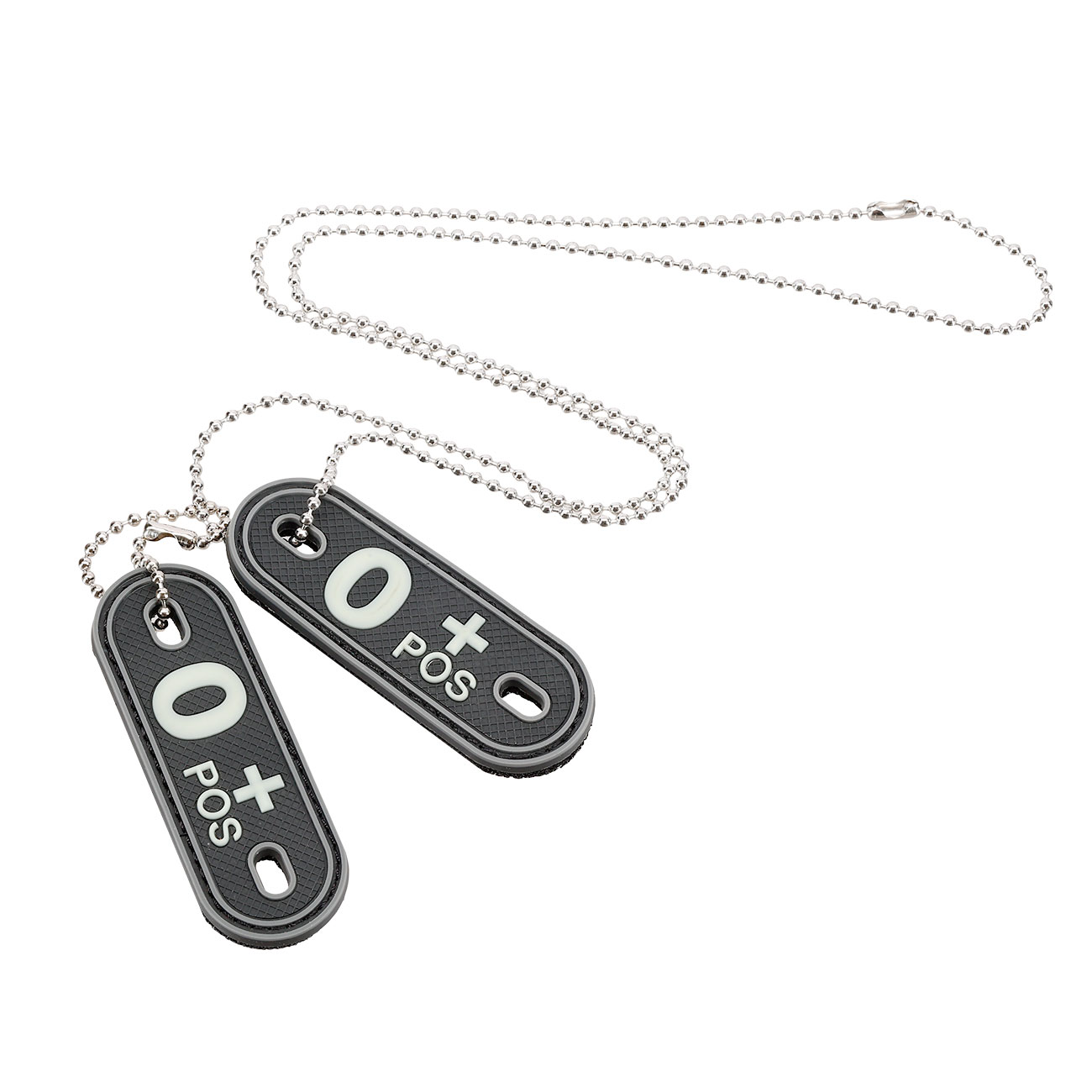 101INC DogTag und Patch mit Klett auf der R�ckseite Blutgruppe 0+