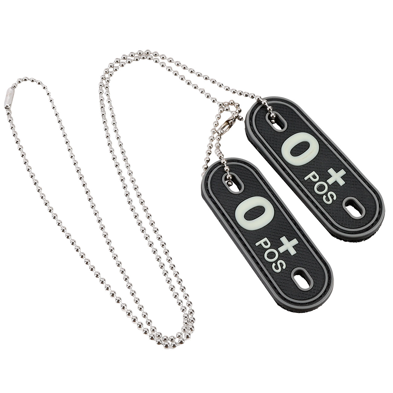 101INC DogTag und Patch mit Klett auf der R�ckseite Blutgruppe 0+ Bild 1