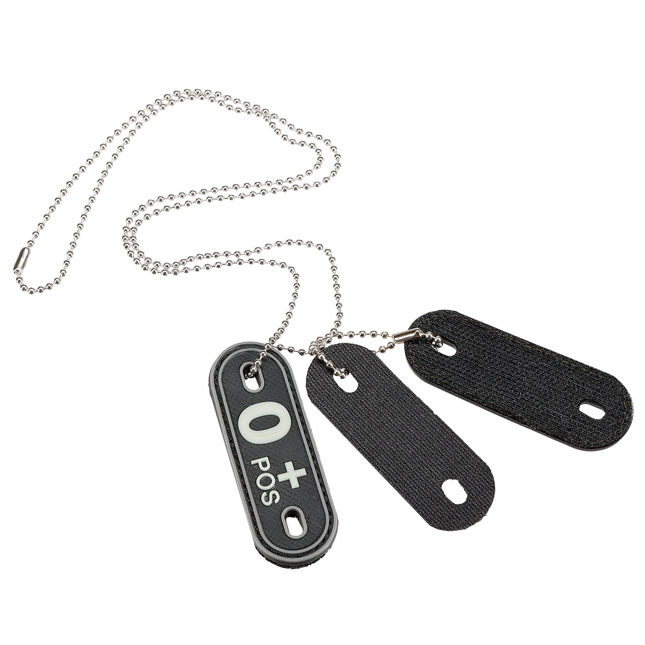 101INC DogTag und Patch mit Klett auf der R�ckseite Blutgruppe 0+ Bild 2