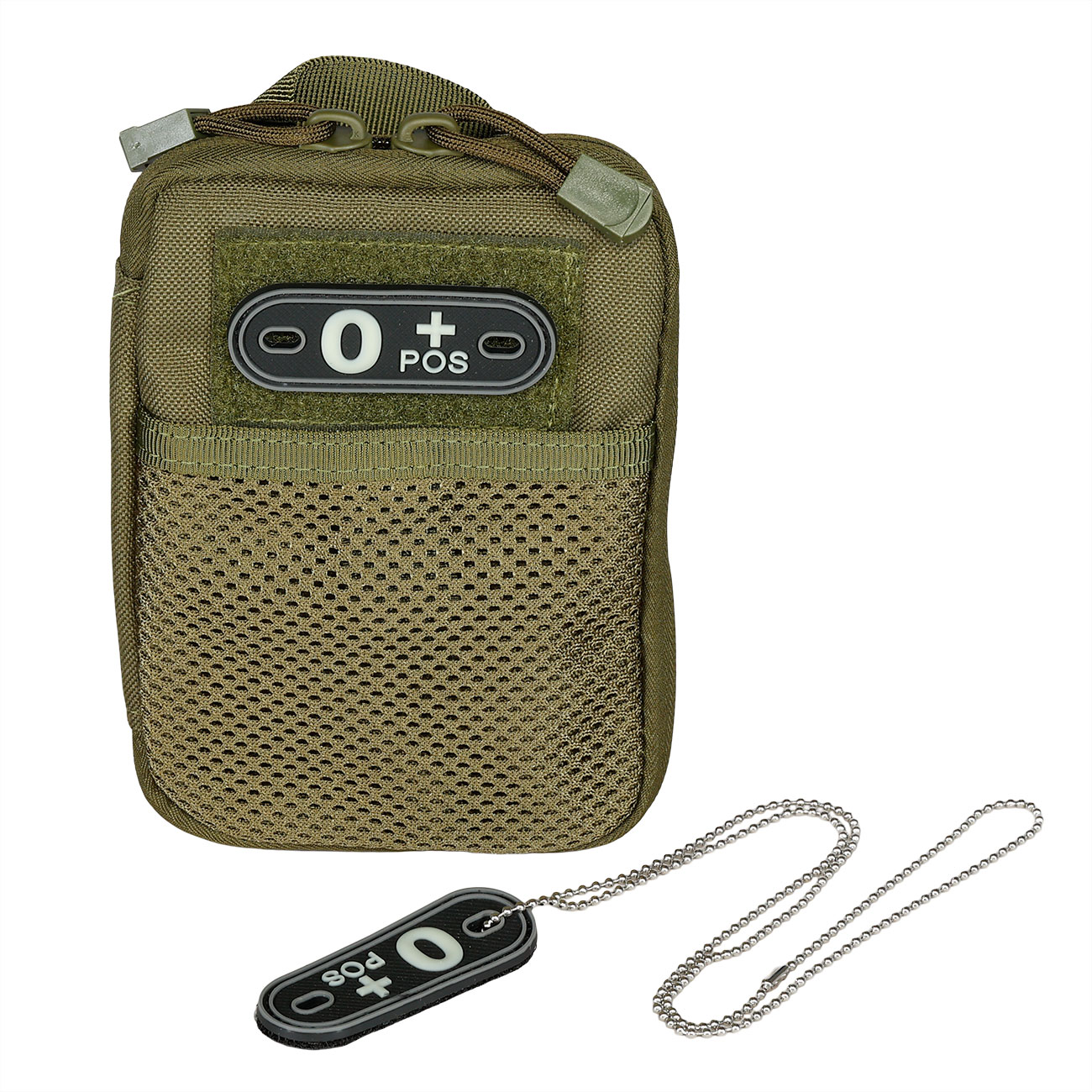 101INC DogTag und Patch mit Klett auf der R�ckseite Blutgruppe 0+ Bild 4