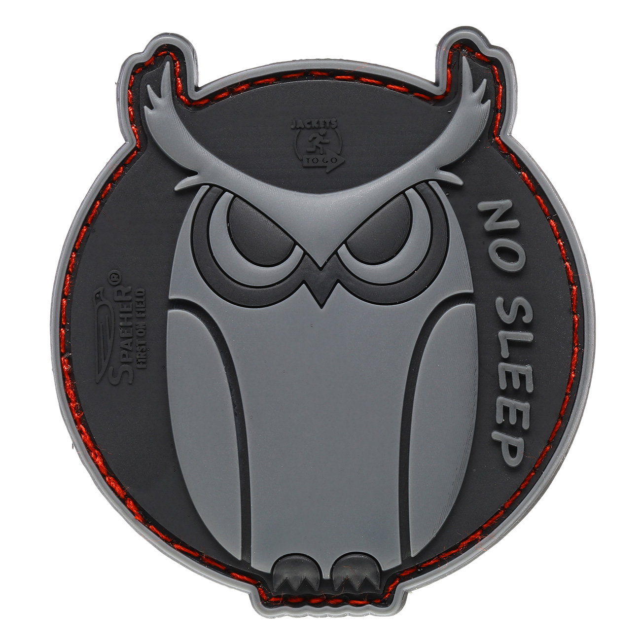 JTG 3D Rubber Patch mit Klettflche No Sleep schwarz/grau