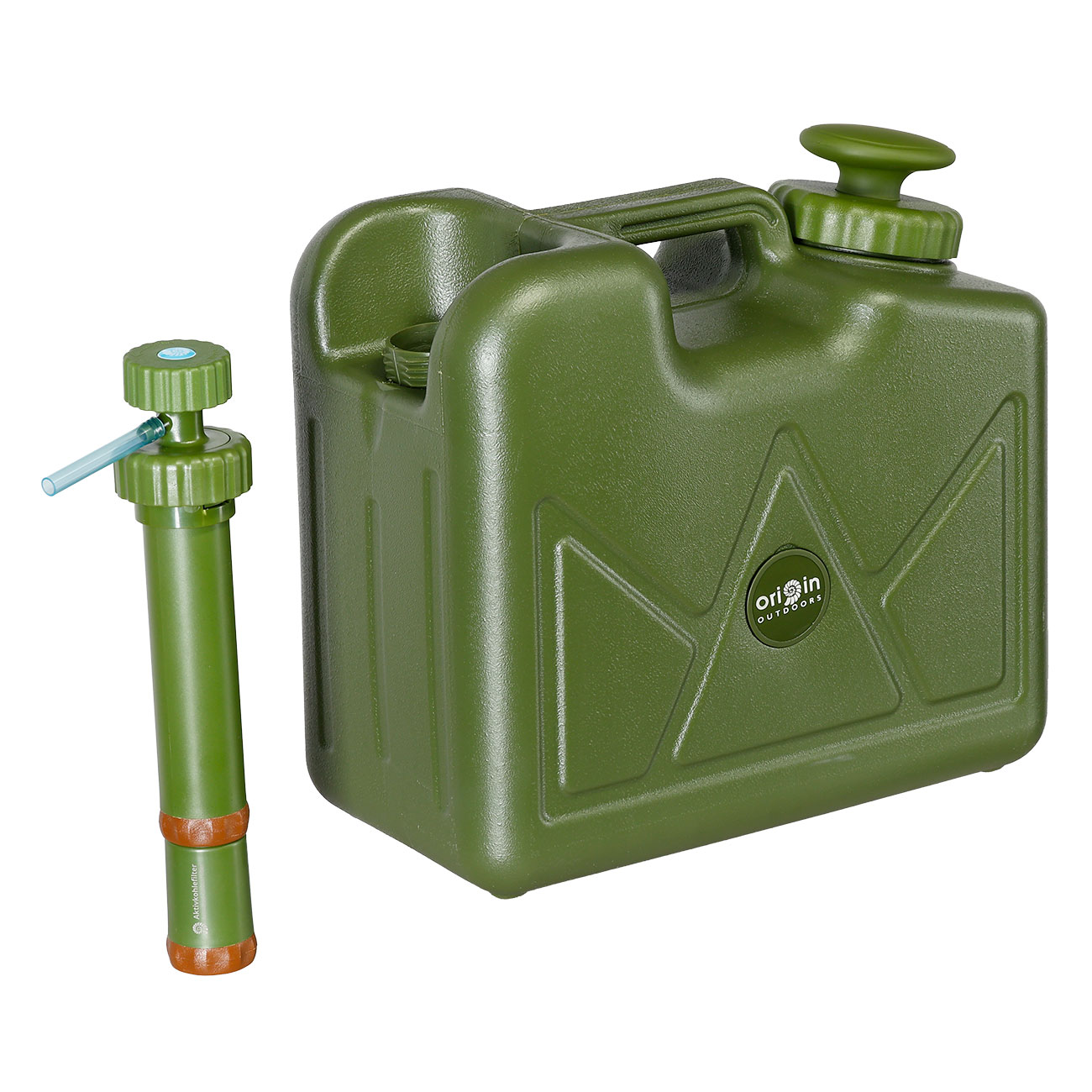 Origin Outdoors Jerrycan 2 in 1 Wasserfilter und Wasserkanister 15 Liter oliv Bild 3