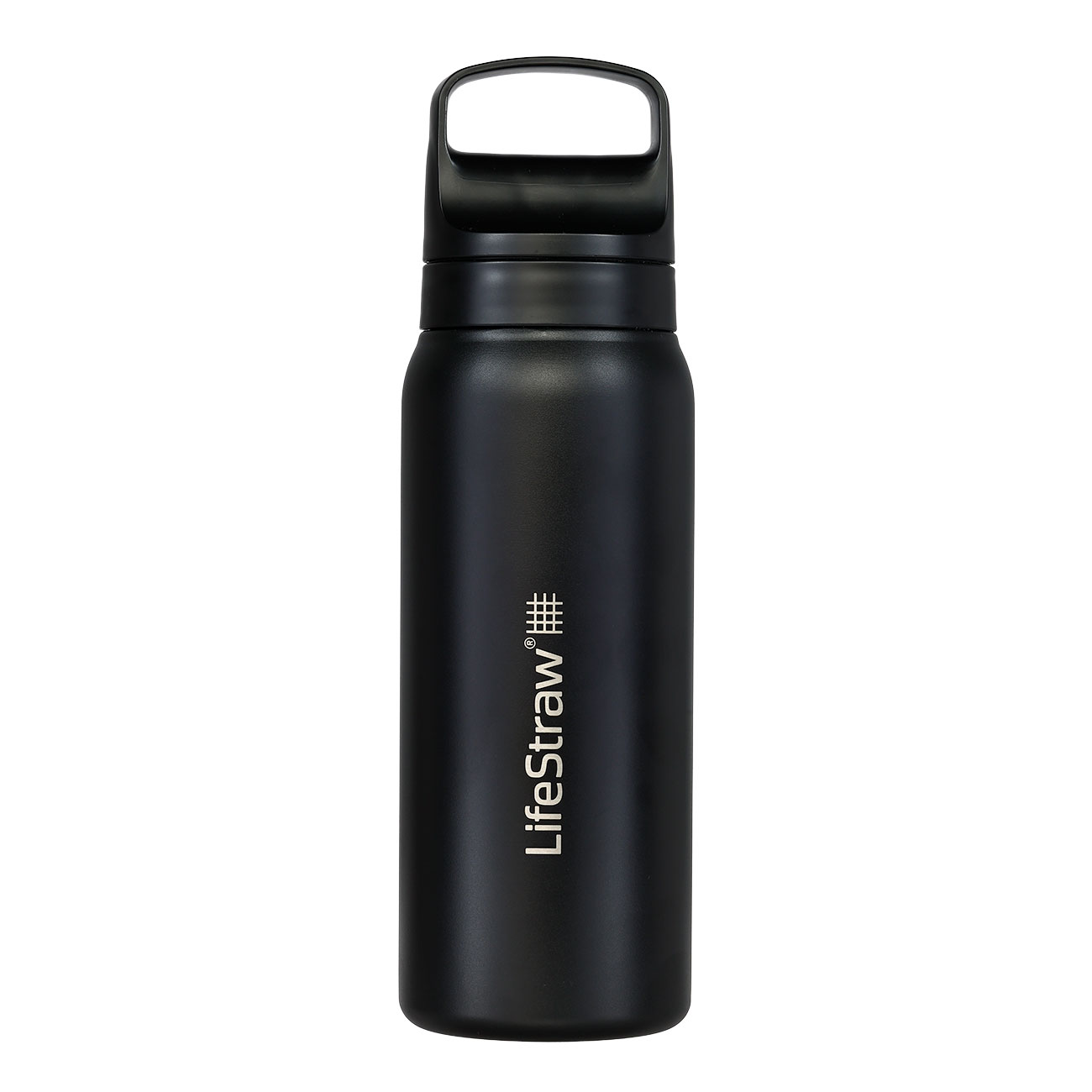 LifeStraw Go Stainless Steel Edelstahl-Trinkflasche mit Wasserfilter vakuumisoliert 700 ml schwarz