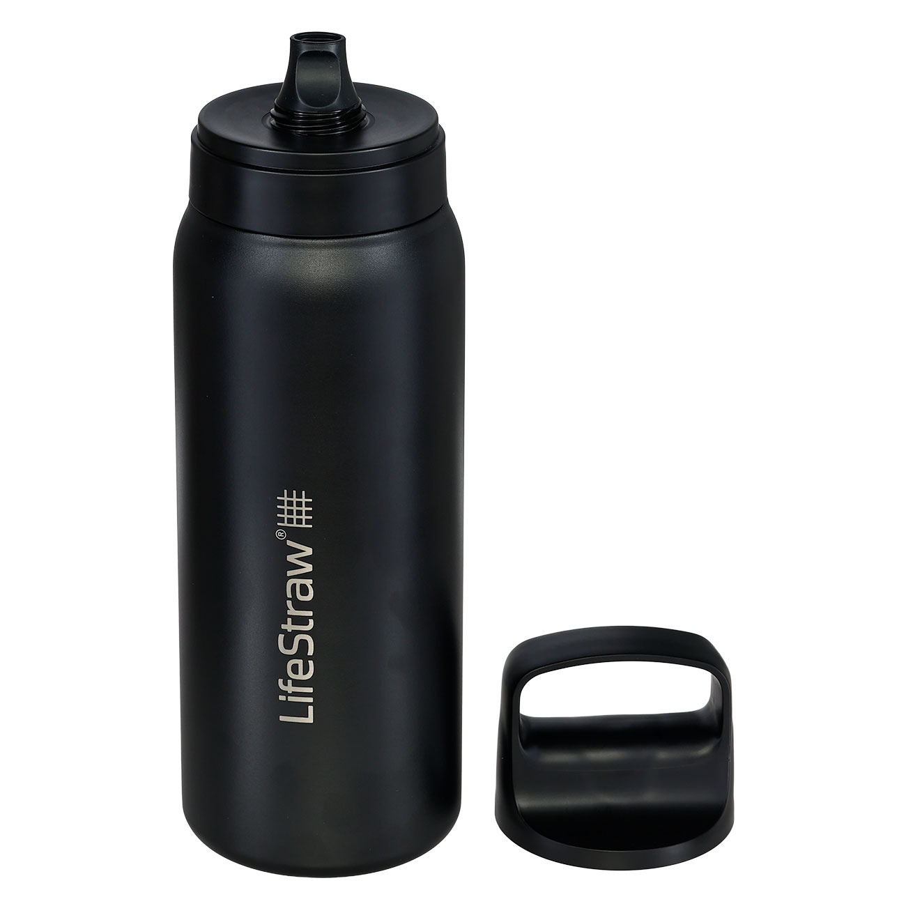 LifeStraw Go Stainless Steel Edelstahl-Trinkflasche mit Wasserfilter vakuumisoliert 700 ml schwarz Bild 1