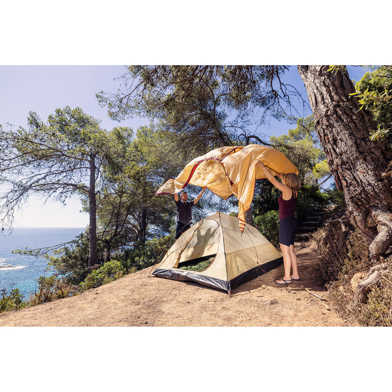 Coleman Zelt Darwin Summer 3 leichtes Kuppelzelt f�r 3 Personen beige Bild 4