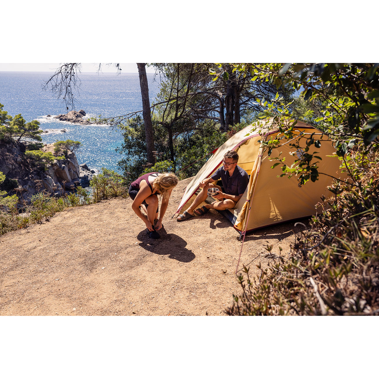 Coleman Zelt Darwin Summer 3 leichtes Kuppelzelt f�r 3 Personen beige Bild 7