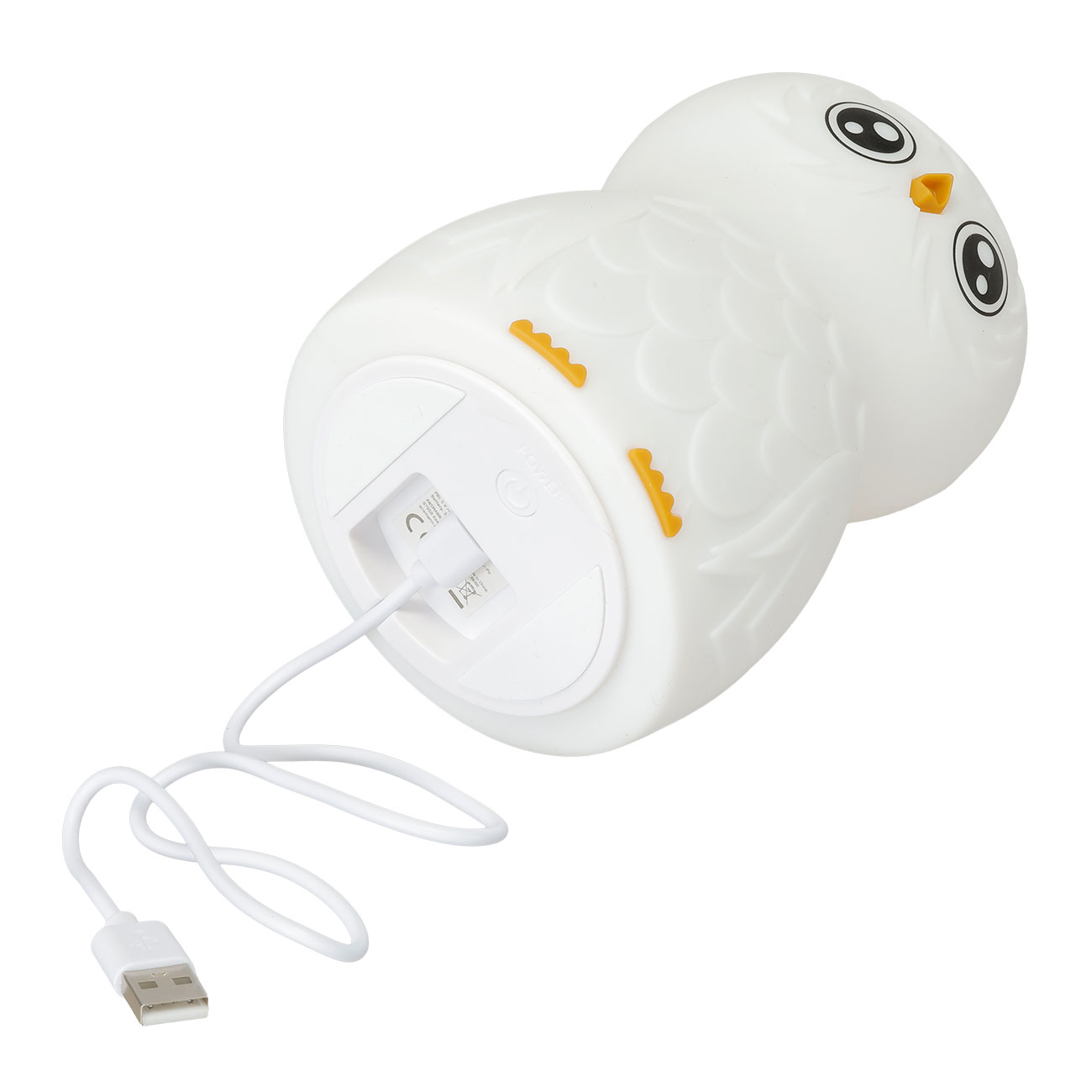 Ansmann Nachtlicht Eule Finn 7-Leuchtfarben inkl. Akku und USB-Ladekabel weiss Bild 6