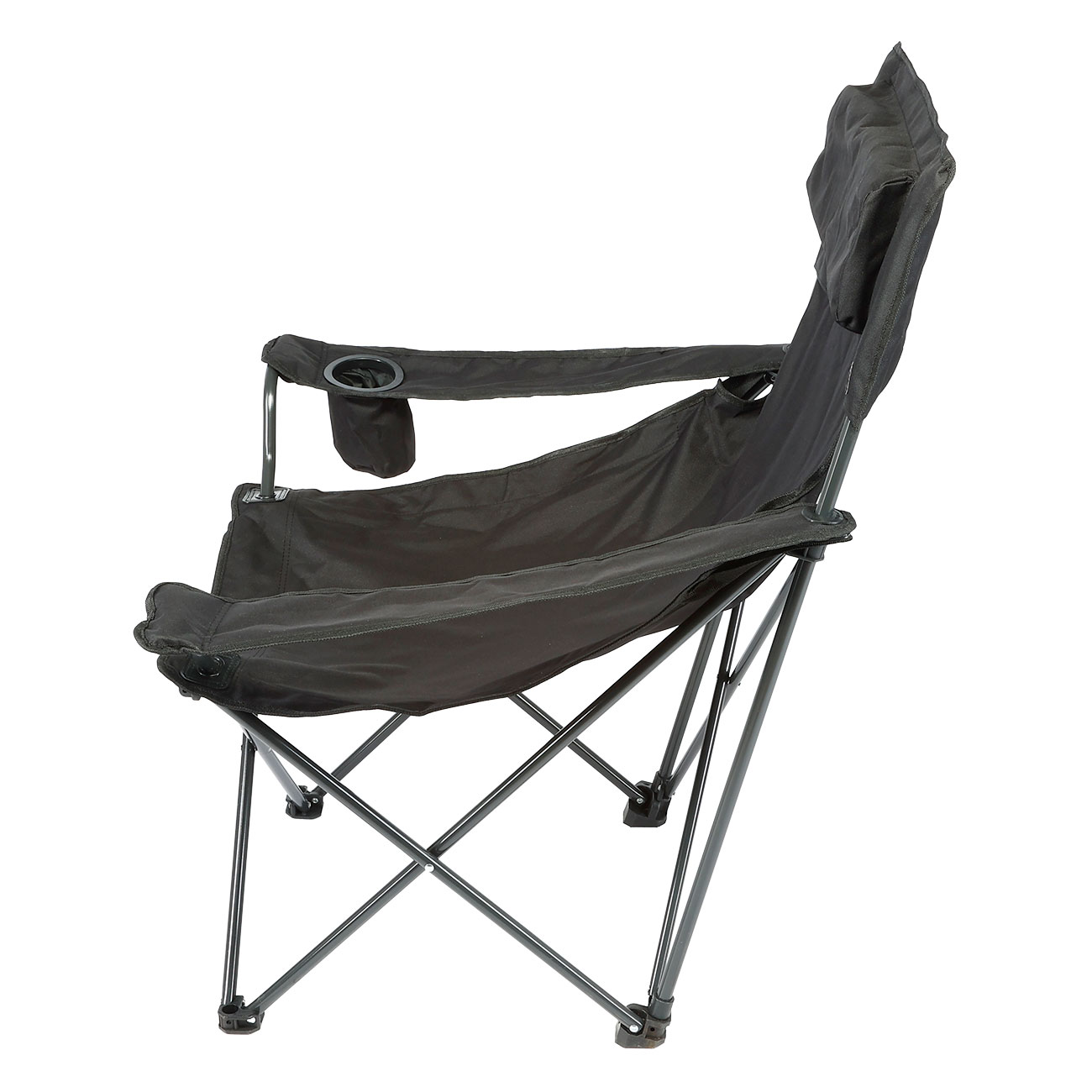 Fox Outdoor Klappstuhl Deluxe mit R�cken- und Armlehne inkl. Getr�nkehalter schwarz Bild 3