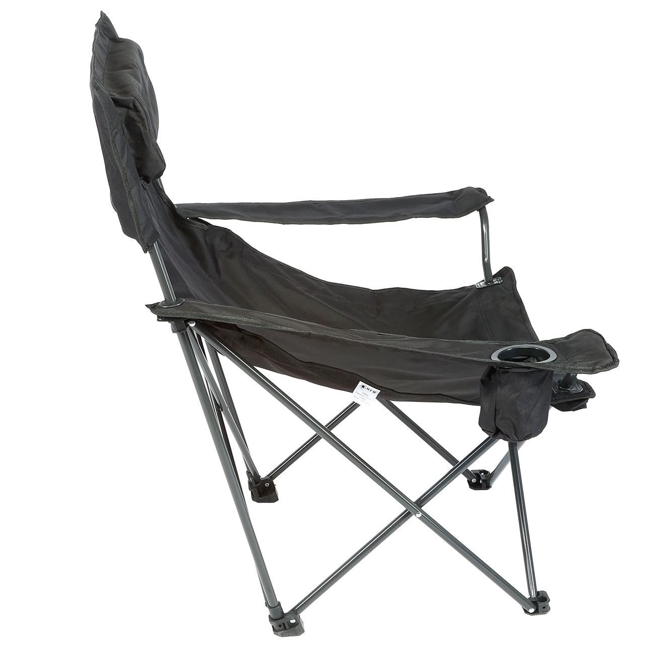 Fox Outdoor Klappstuhl Deluxe mit R�cken- und Armlehne inkl. Getr�nkehalter schwarz Bild 4