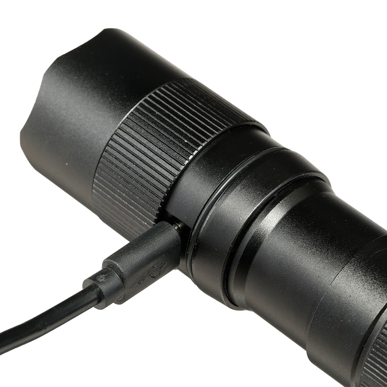 KH-Security Taschenlampe 2in1 Pro Alarm mit Personenalarm wiederaufladbar 3 Leuchtmodi 300 lm schwarz Bild 9