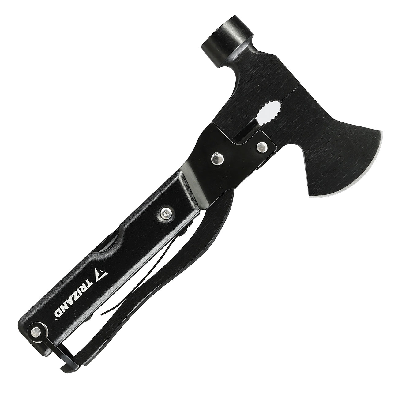 Trizand 17-in-1-Multitool mit  Hammer, Axt, S�ge, Zange uvm. inkl. G�rteltasche schwarz Bild 1