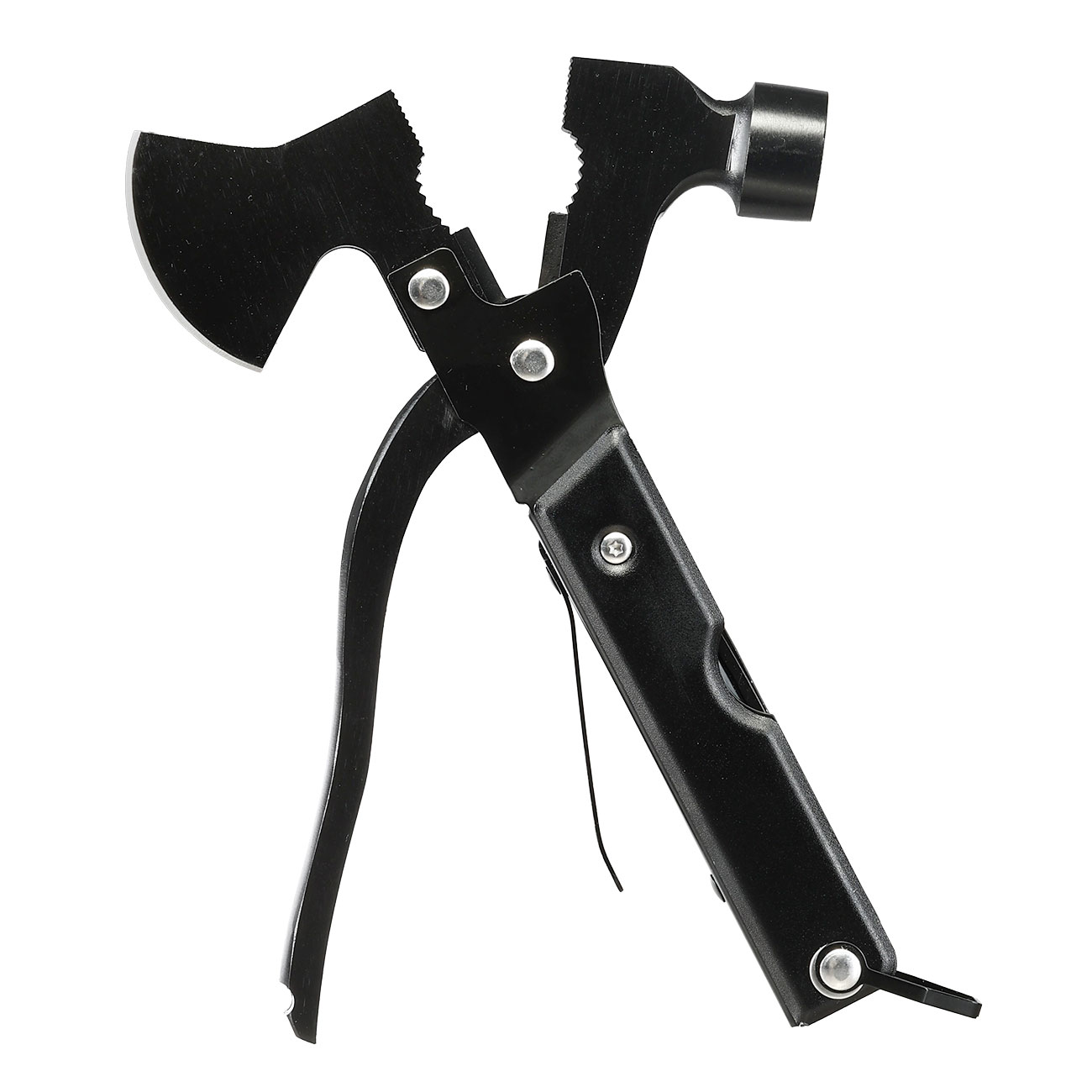 Trizand 17-in-1-Multitool mit  Hammer, Axt, S�ge, Zange uvm. inkl. G�rteltasche schwarz Bild 3