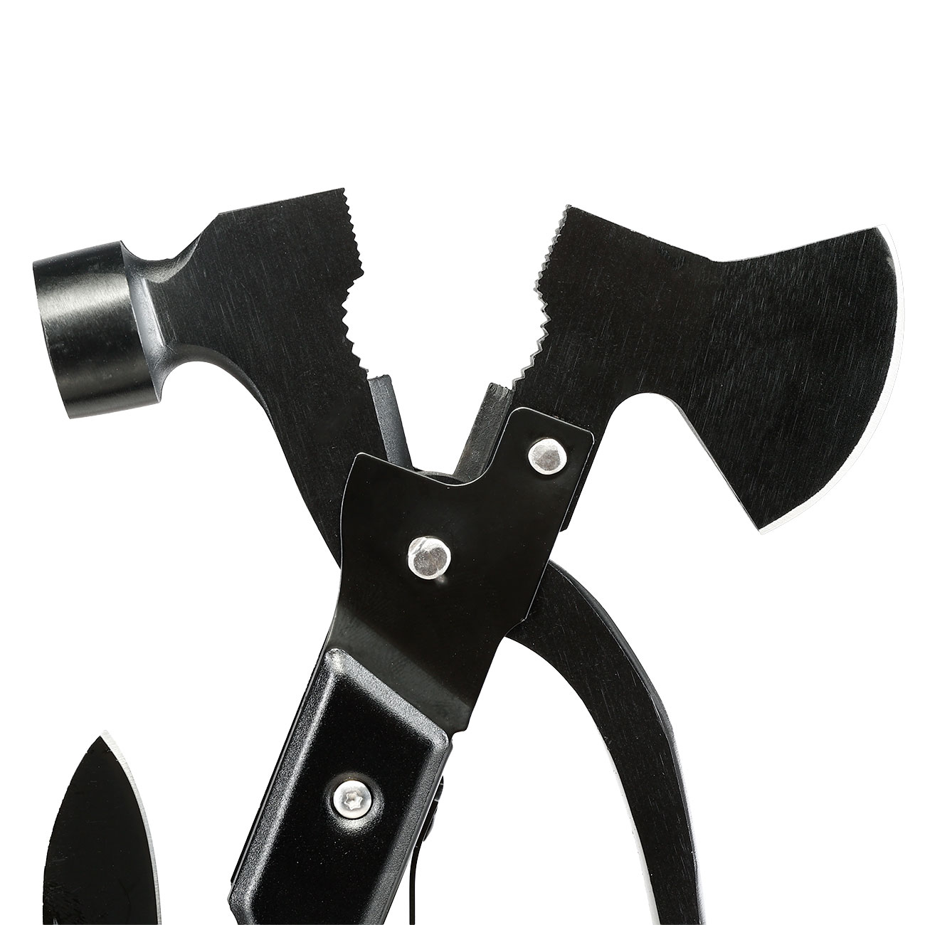 Trizand 17-in-1-Multitool mit  Hammer, Axt, S�ge, Zange uvm. inkl. G�rteltasche schwarz Bild 8