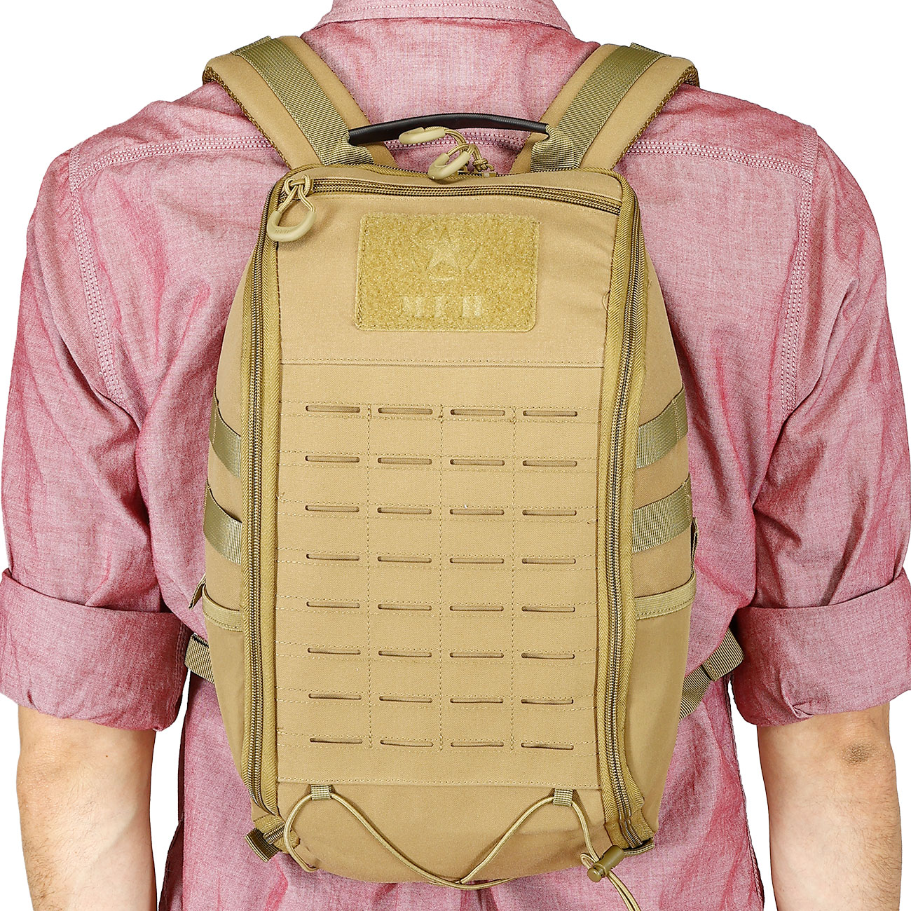 MFH Rucksack Modular 13 Daypack Molle Lasercut 13 Liter coyote tan Bild 11