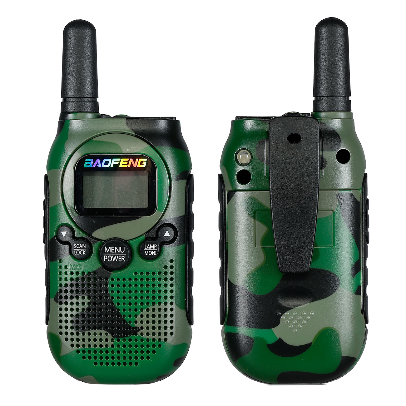 Baofeng Walkie-Talkie-Set BF-T6 bis zu 2 km Reichweite aufladbar mit integrierter Taschenlampe camouflage Bild 1