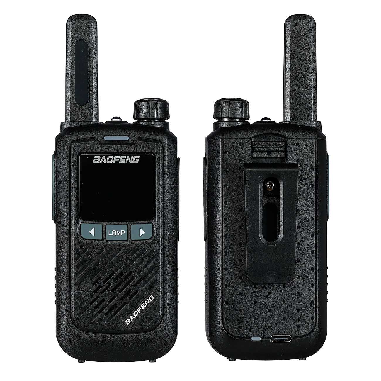 Baofeng Walkie-Talkie-Set BF-T17 bis zu 8 km Reichweite aufladbar mit integrierter Taschenlampe schwarz Bild 1