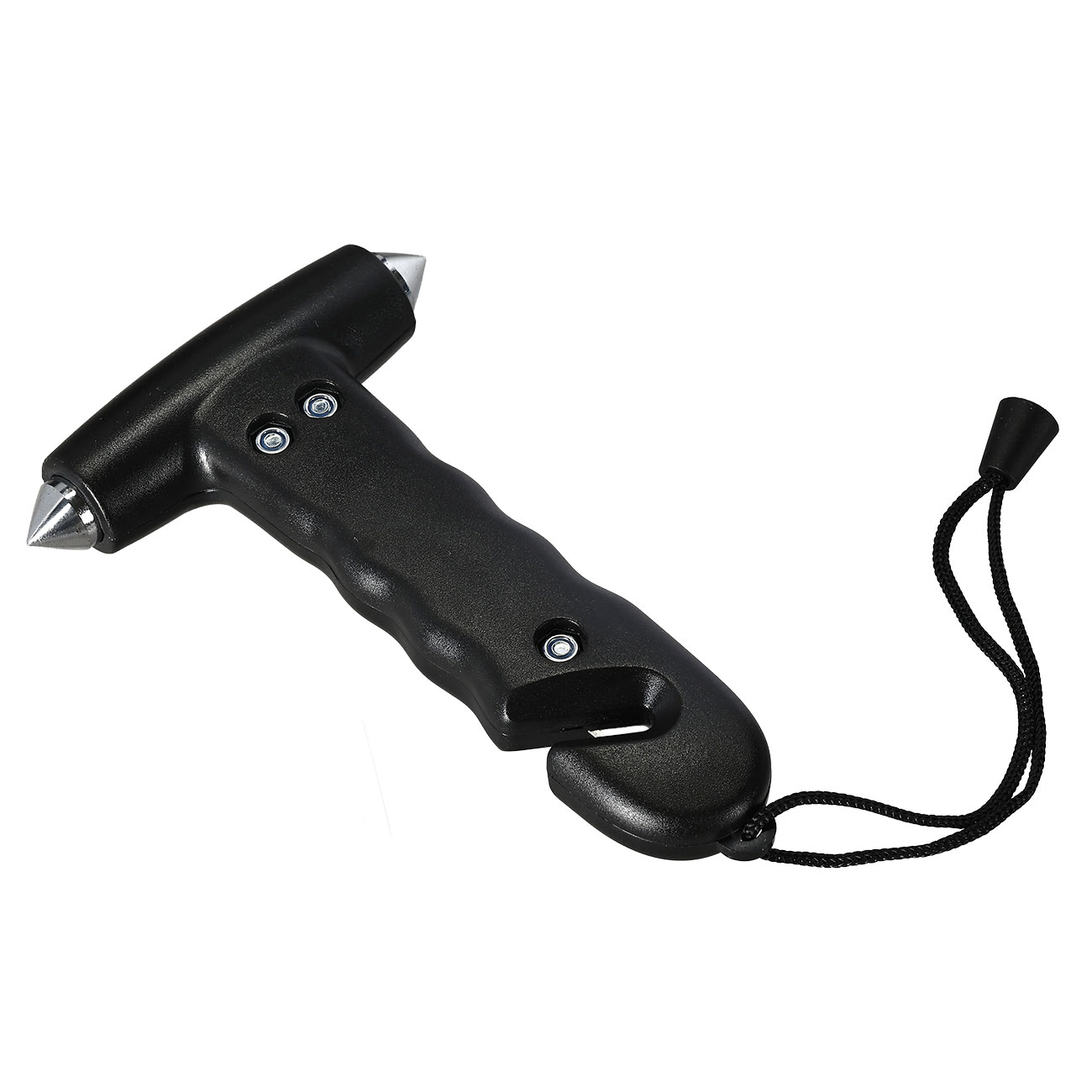 Benson Automotive 2-in-1 Notfallhammer mit Gurtschneider und beidseitiger Metallspitze schwarz Bild 2