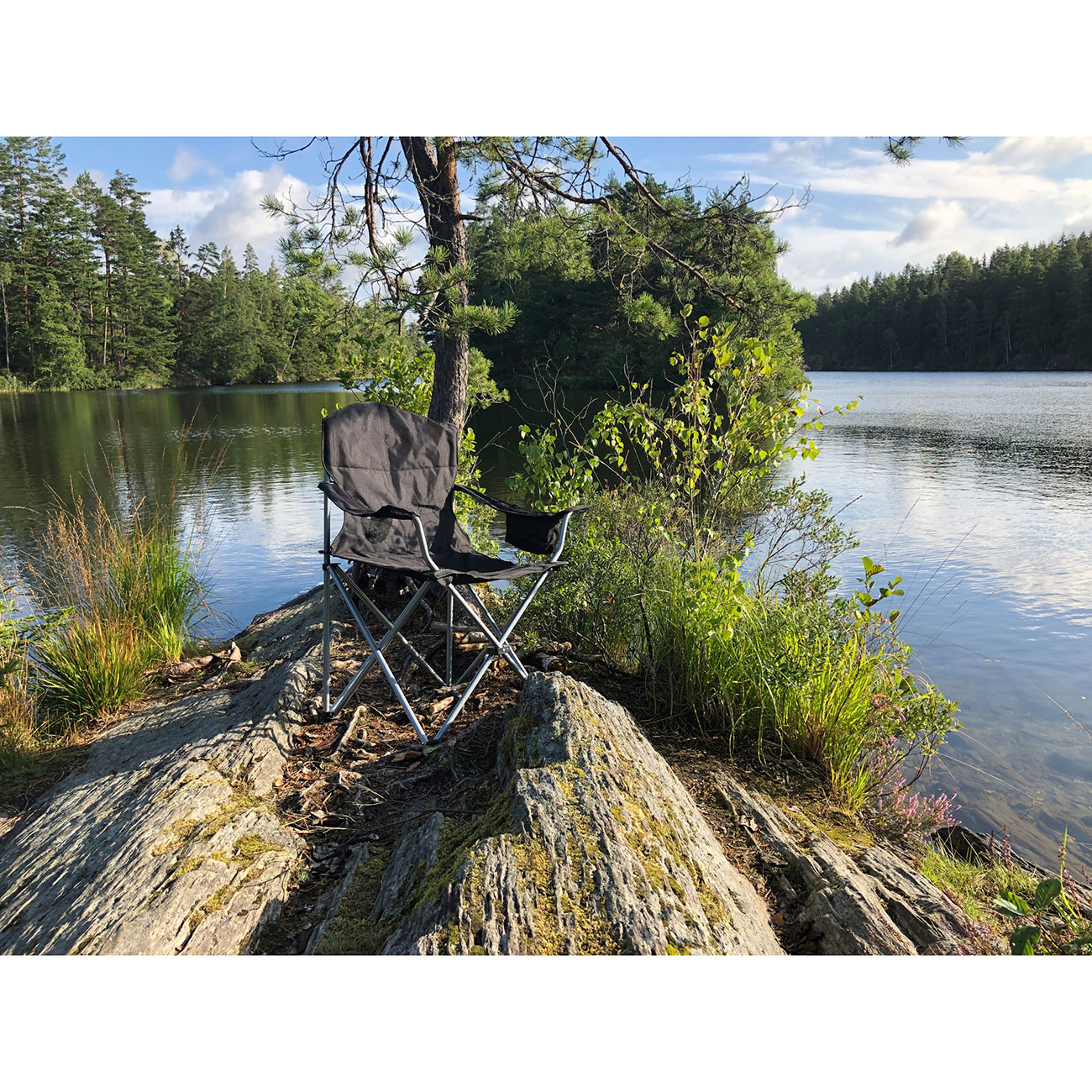 Basic Nature Campingstuhl Travelchair Holiday faltbar mit Getr�nkehalter und K�hltasche schwarz Bild 10