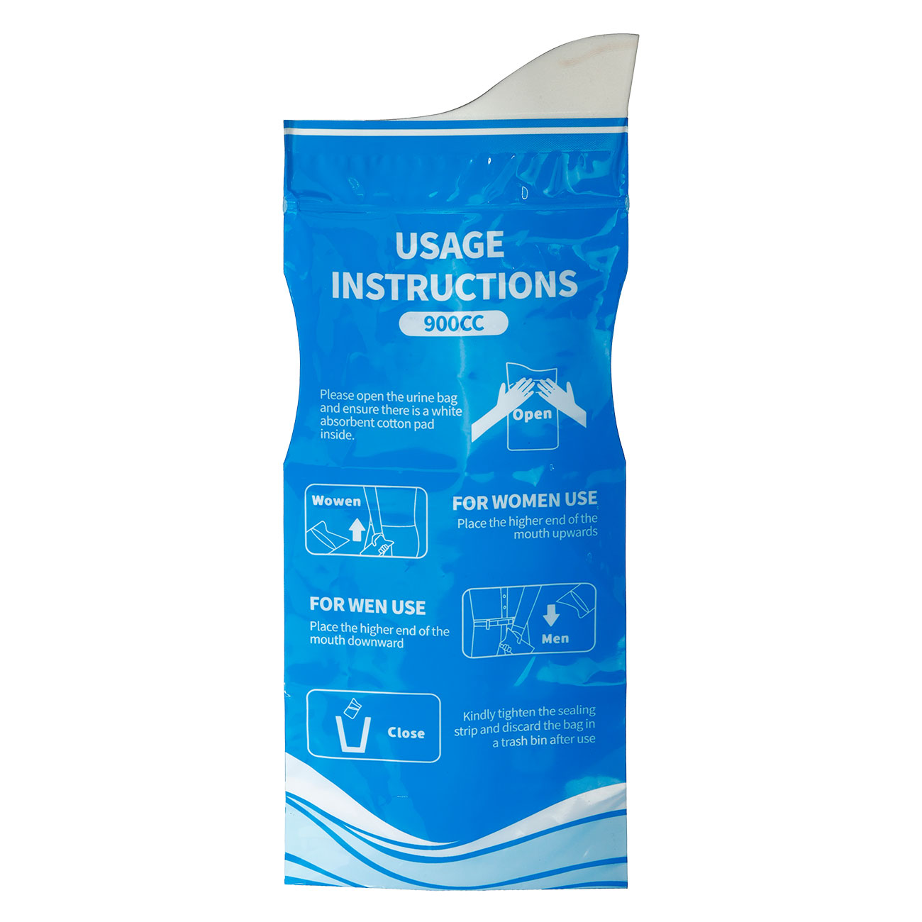 Origin Outdoors Notfall WC-Beutel Emergen-Pee Bag unisex Einweg 4 St�ck je 900 ml blau Bild 1