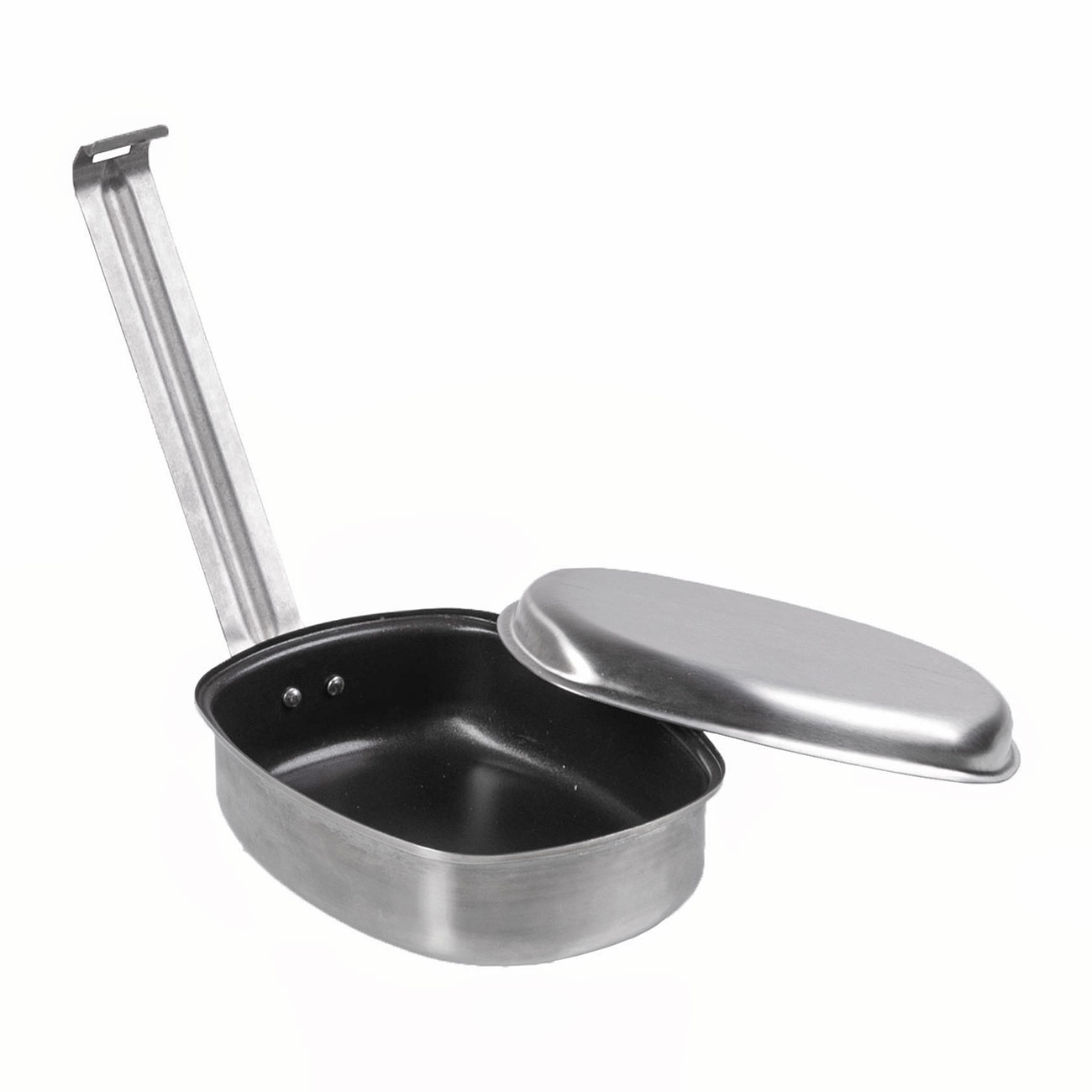Mil-Tec franz�sisches Kochgeschirr 3-in-1 Edelstahl 2-teilig Bild 1