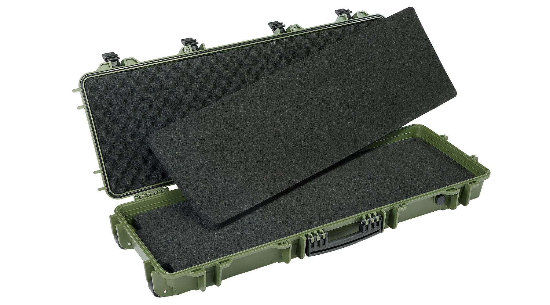 Nuprol Large Hard Case Waffenkoffer / Trolley 109 x 39,5 x 16 cm PnP-Schaumstoff oliv - Velcro Edition Bild 5
