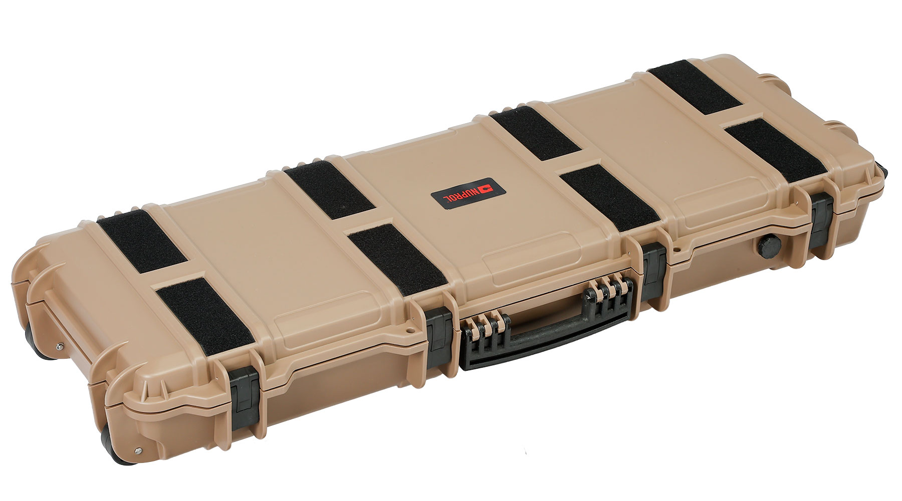 Nuprol Large Hard Case Waffenkoffer / Trolley 109 x 39,5 x 16 cm PnP-Schaumstoff tan - Velcro Edition