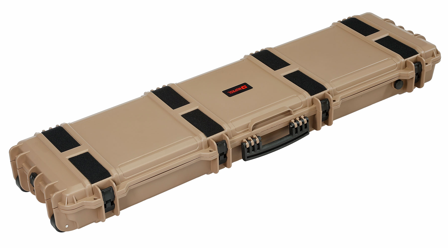 Nuprol X-Large Hard Case Waffenkoffer / Trolley 139 x 39,5 x 16 cm PnP-Schaumstoff tan - Velcro Edition