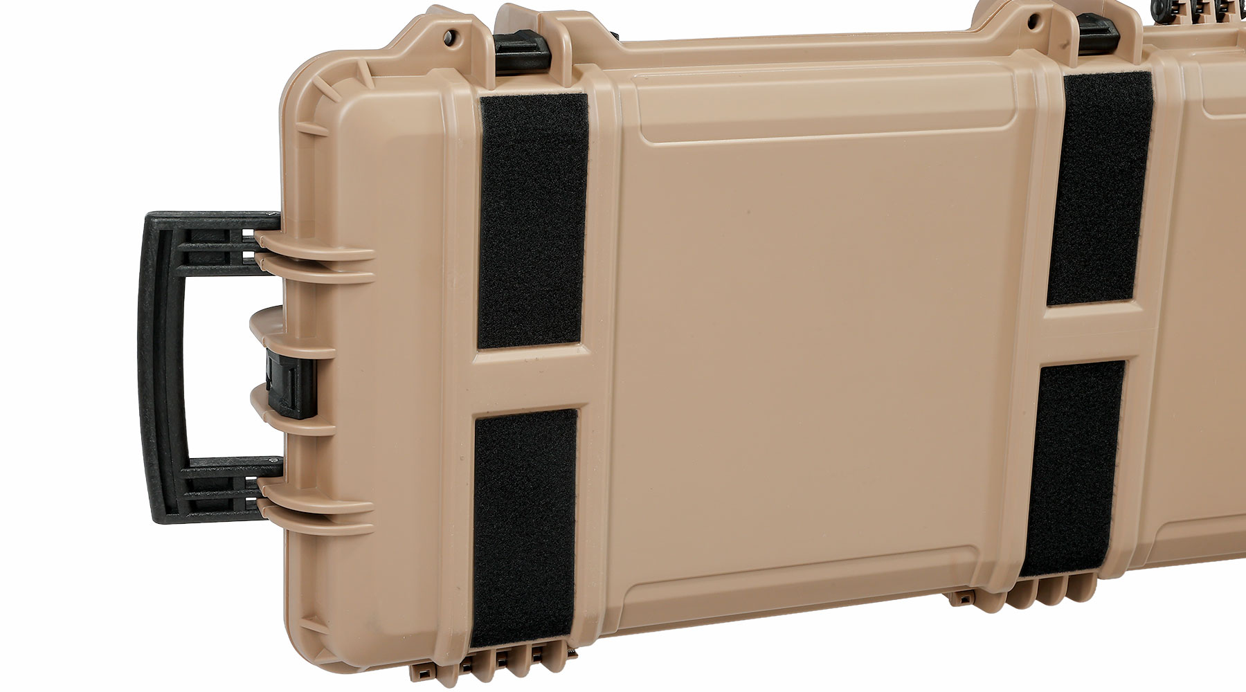 Nuprol X-Large Hard Case Waffenkoffer / Trolley 139 x 39,5 x 16 cm PnP-Schaumstoff tan - Velcro Edition Bild 11