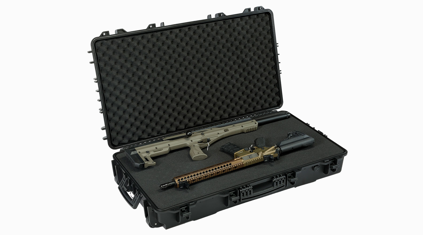 Nuprol Premium SMG / Carbine Hard Case Waffenkoffer / Trolley 101,8 x 50,3 x 18,9 cm PnP-Schaumstoff schwarz Bild 4