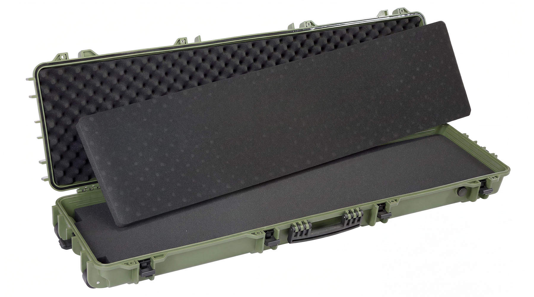 Nuprol X-Large Hard Case Waffenkoffer / Trolley 139 x 39,5 x 16 cm PnP-Schaumstoff oliv - Velcro Edition Bild 5