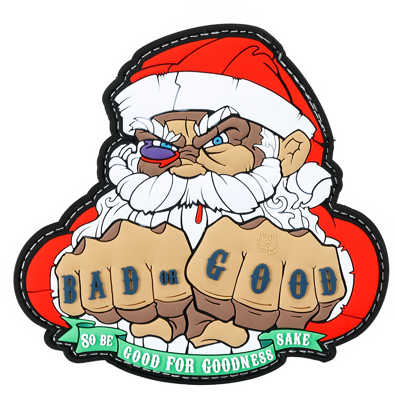 JTG 3D Rubber Patch mit Klettfl�che Bad Santa Christmas fullcolor