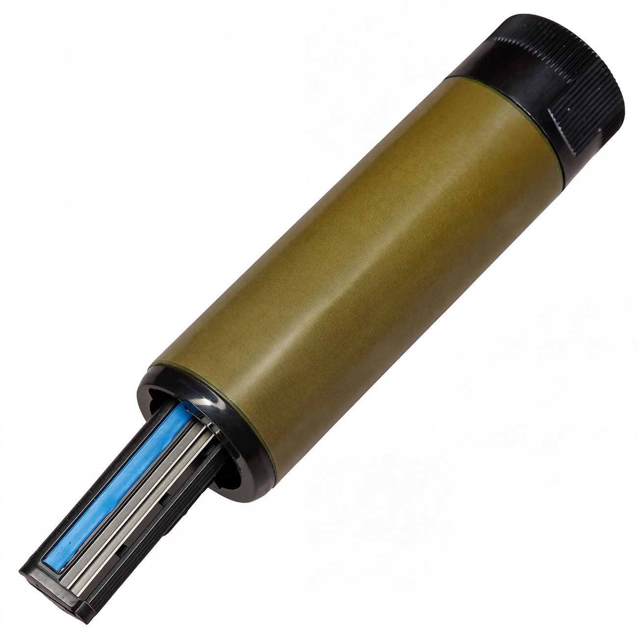 BCB Reiserasierer Twist Razor faltbar inkl. 4 Ersatzklingen oliv Bild 7