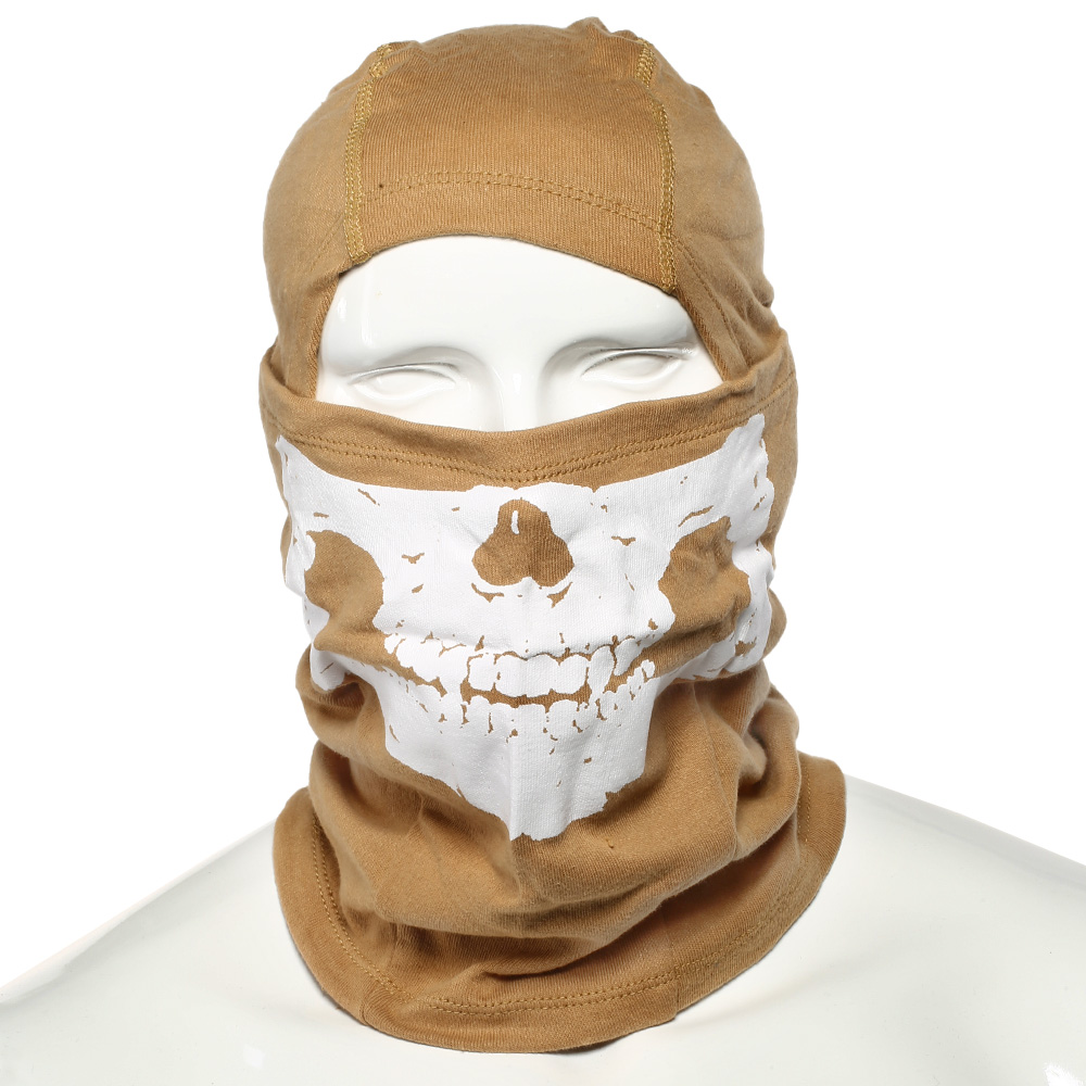 101 INC. Sturmmaske Totenkopf-Motiv khaki Bild 1