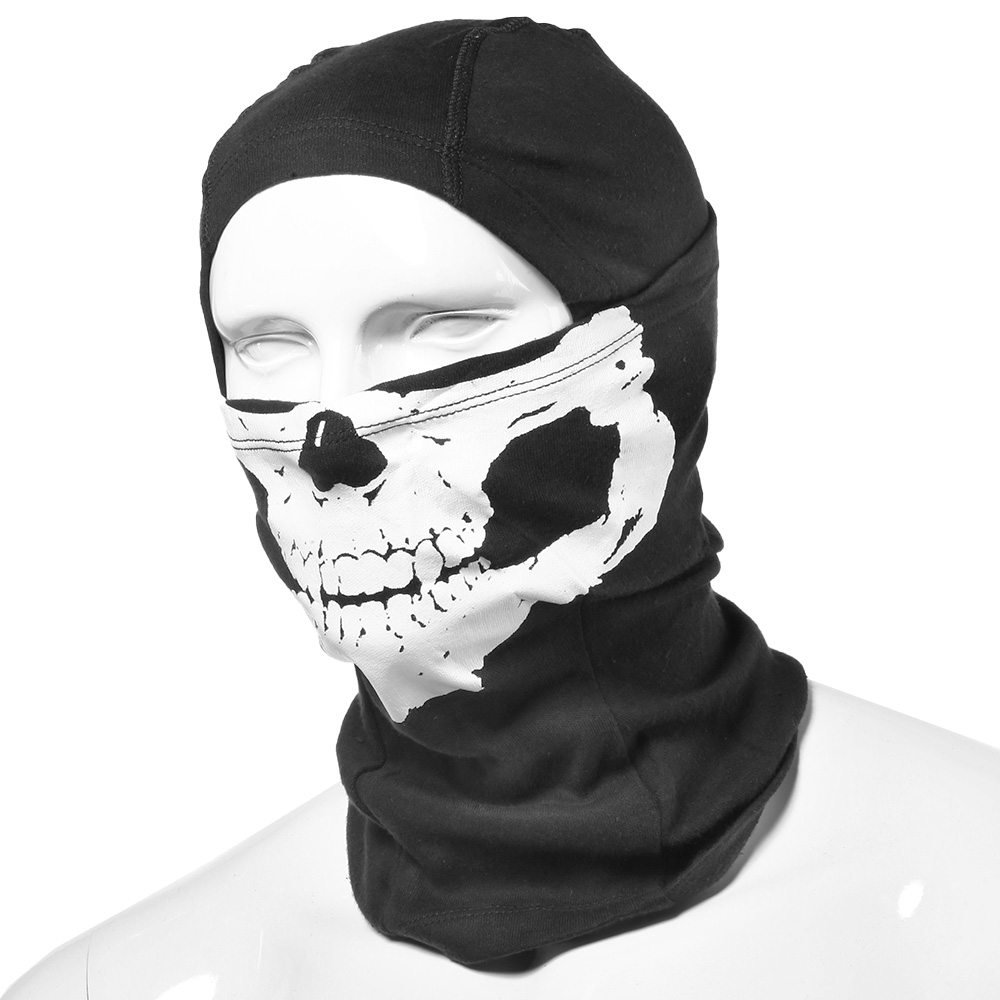 101 INC. Sturmmaske Totenkopf-Motiv schwarz