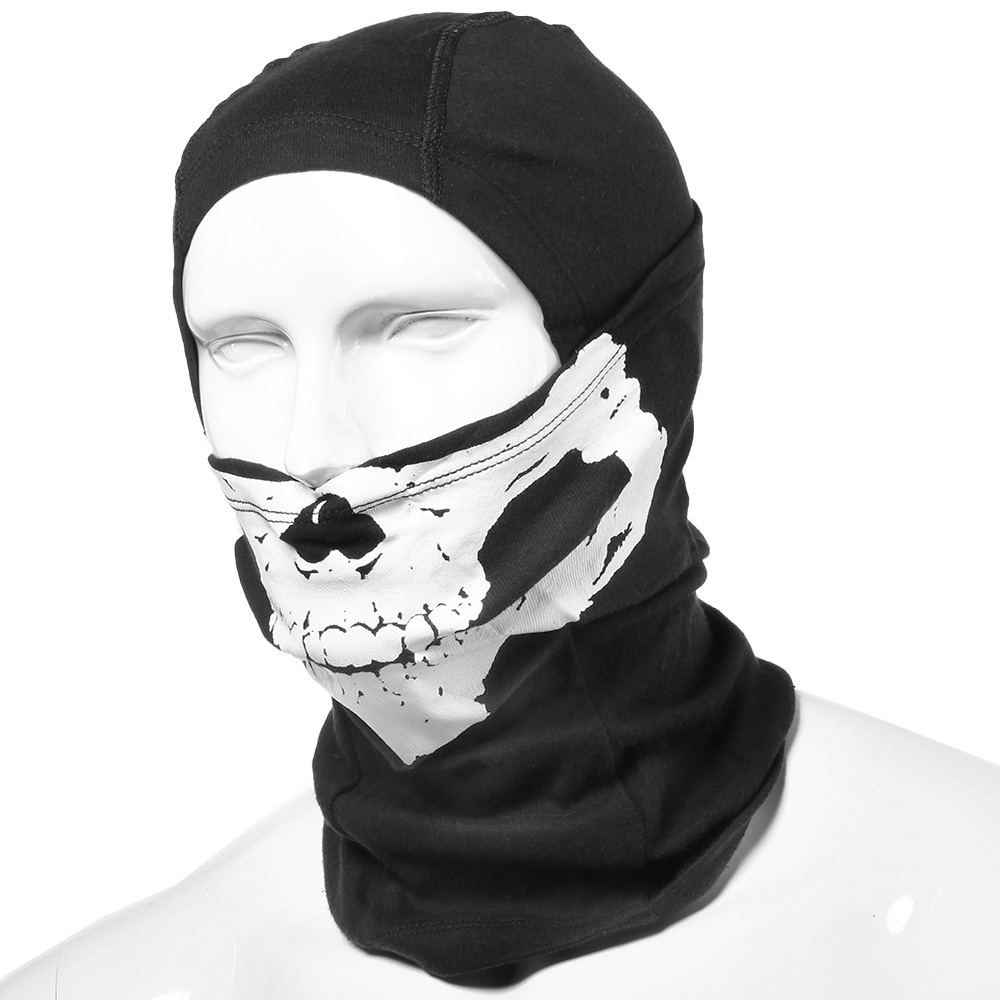 101 INC. Sturmmaske Totenkopf-Motiv schwarz Bild 1