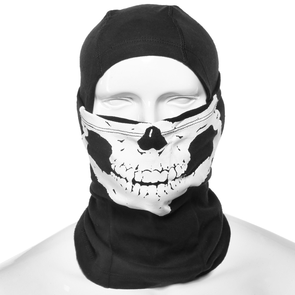 101 INC. Sturmmaske Totenkopf-Motiv schwarz Bild 1