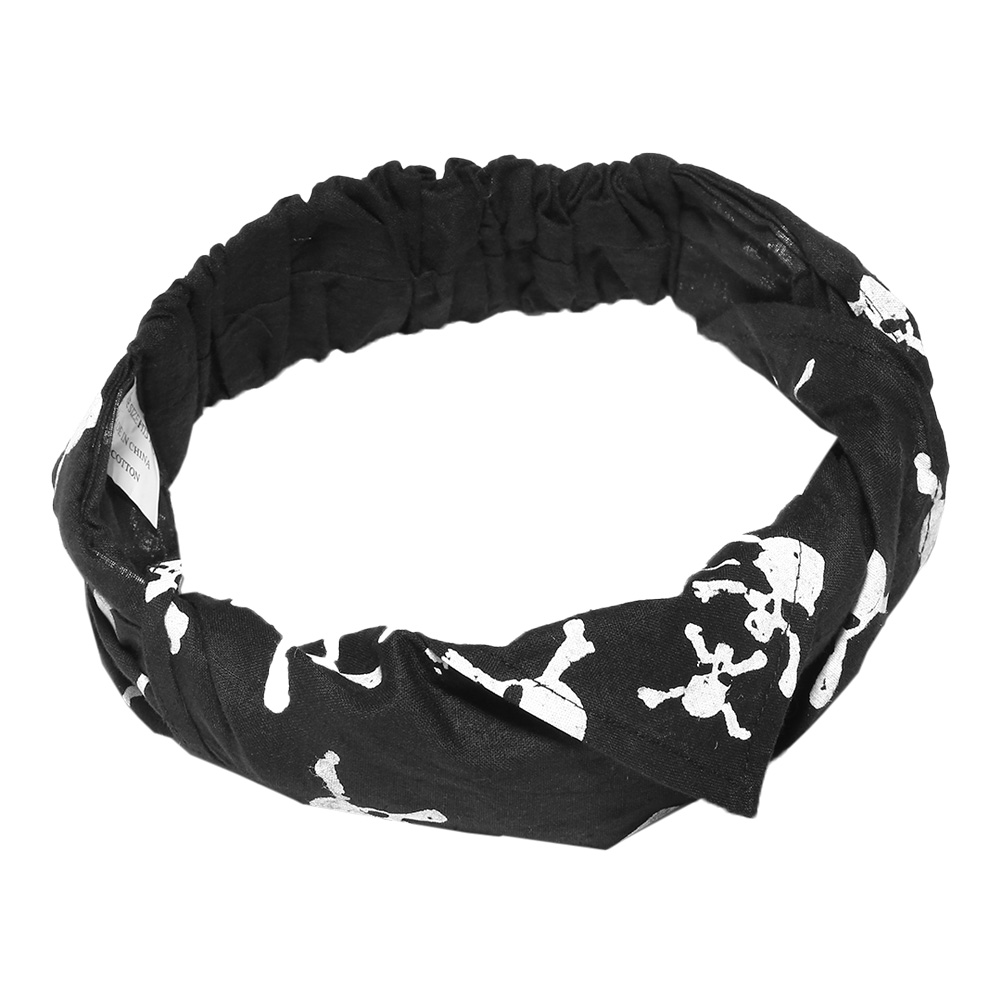 Fostex Bandana 3 in 1 Multituch Totenkopf schwarz/weiß mit Gummizug Bild 1