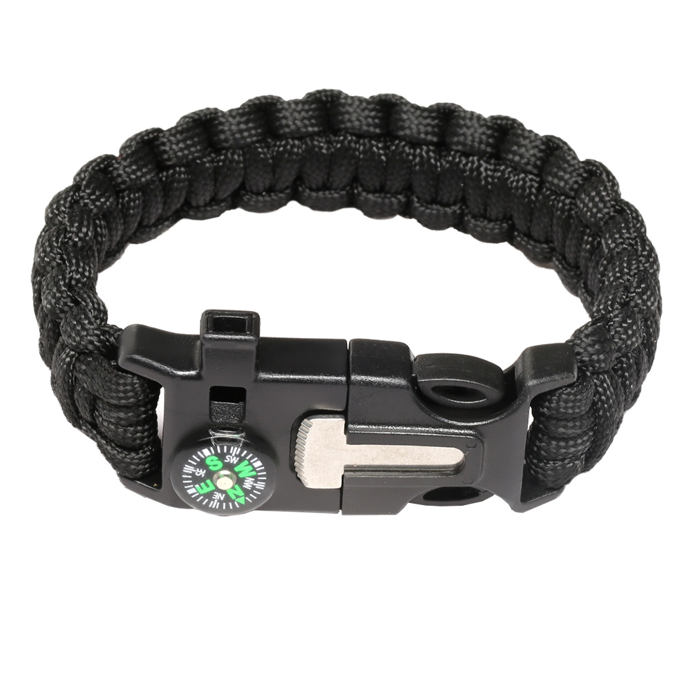 Barbaric Survival Armband mit 5 Funktionen schwarz