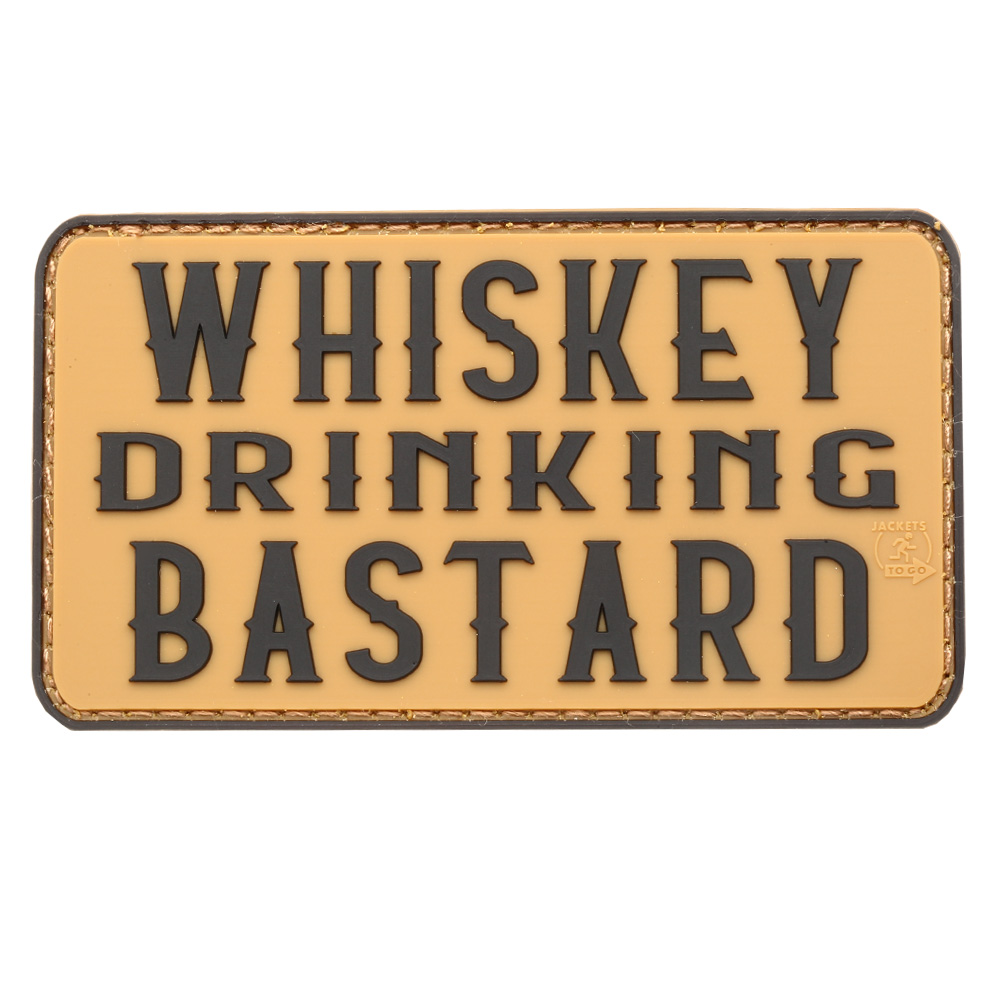 JTG 3D Rubber Patch mit Klettfl�che Whiskey Drinking Bastard coyote