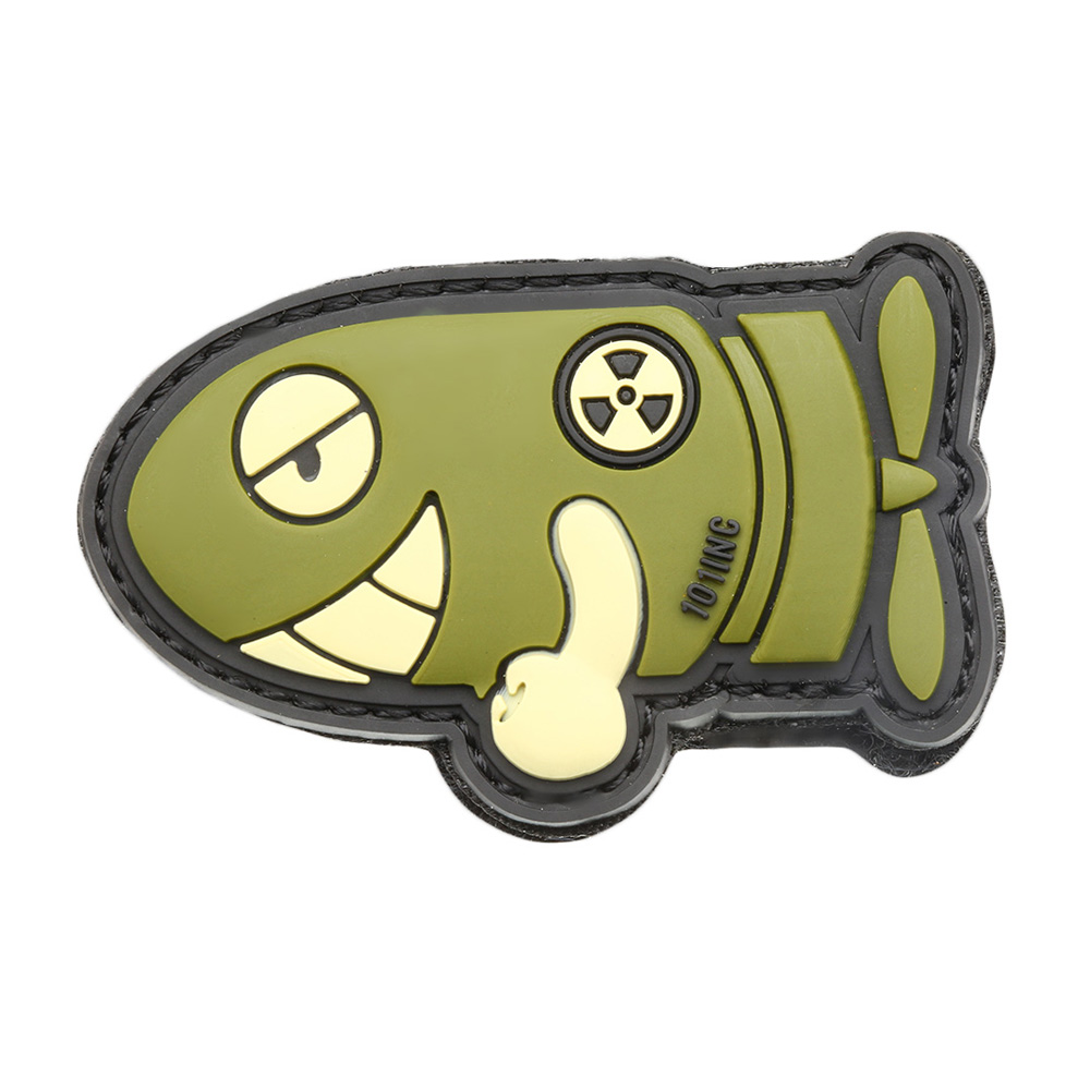 JTG 3D Rubber Patch mit Klettflche Funny Torpedo grn