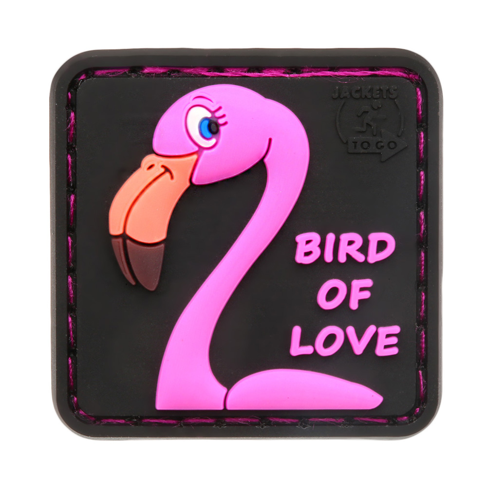 JTG 3D Rubber Patch mit Klettfläche Bird of Love Limited Edition mit Erdbeerduft
