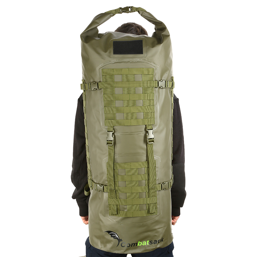 Schwimmfhiger Rucksack ComBatSack 100L olivgrn Molle mit 3 Organisationsbeuteln Bild 1