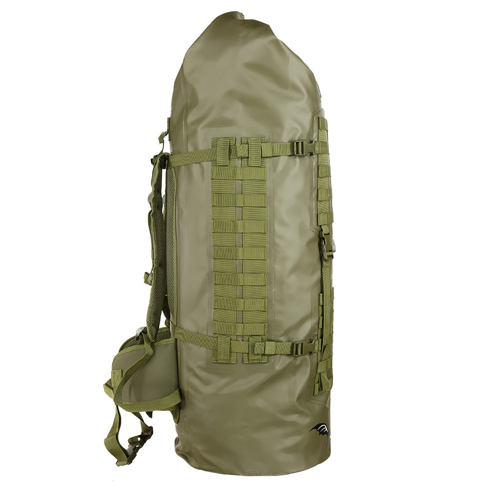 Schwimmfhiger Rucksack ComBatSack 100L olivgrn Molle mit 3 Organisationsbeuteln Bild 1