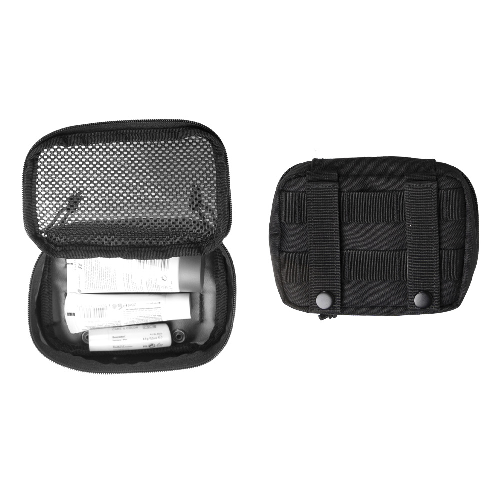 Mil-Tec Netztaschen Set Netz Pouch schwarz 3-teilig Bild 2