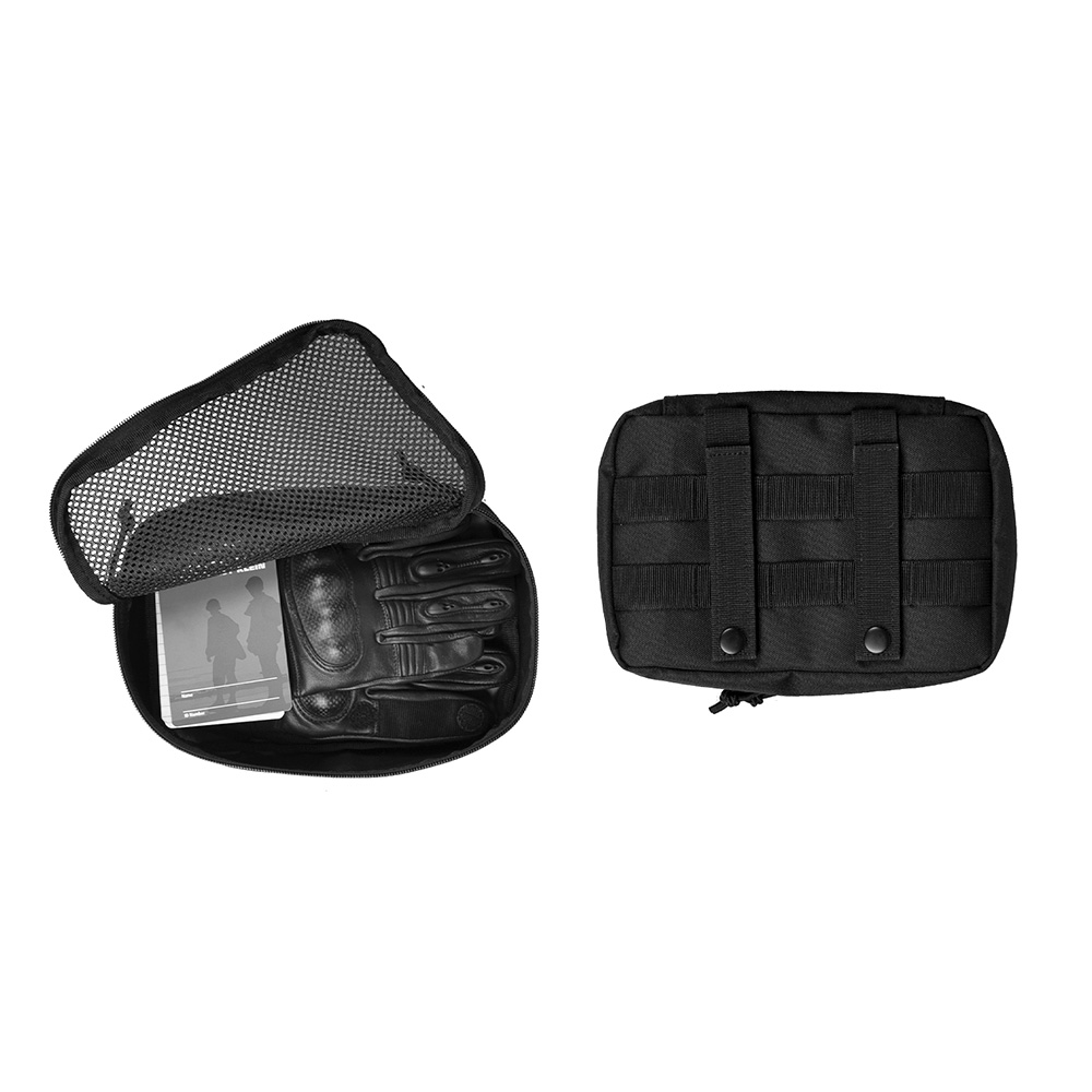 Mil-Tec Netztaschen Set Netz Pouch schwarz 3-teilig Bild 3